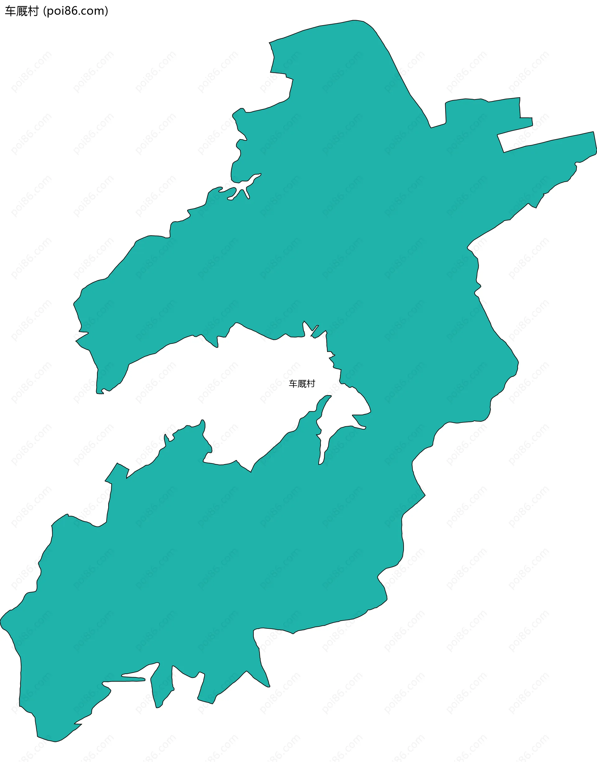 车厩村边界地图