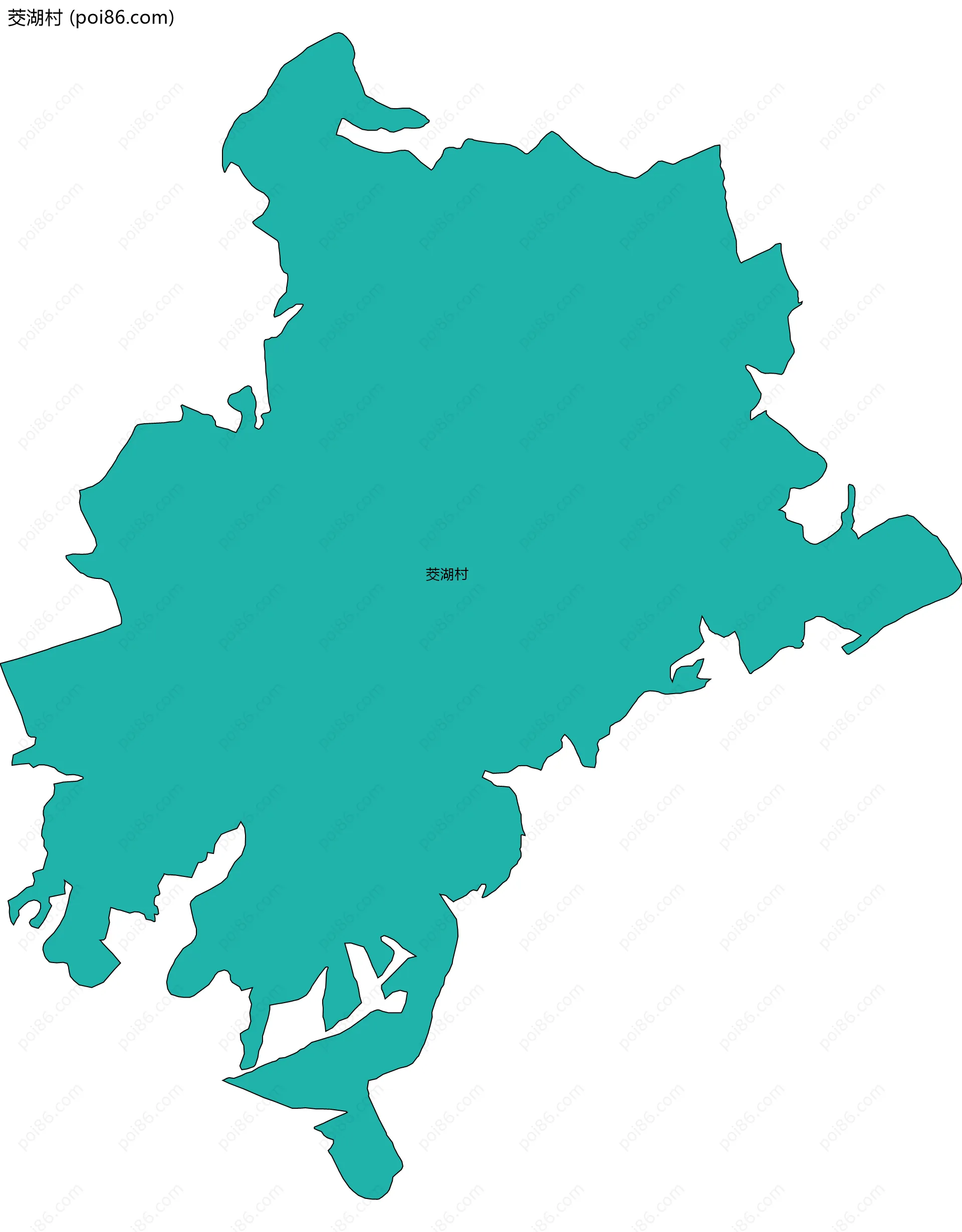 茭湖村边界地图