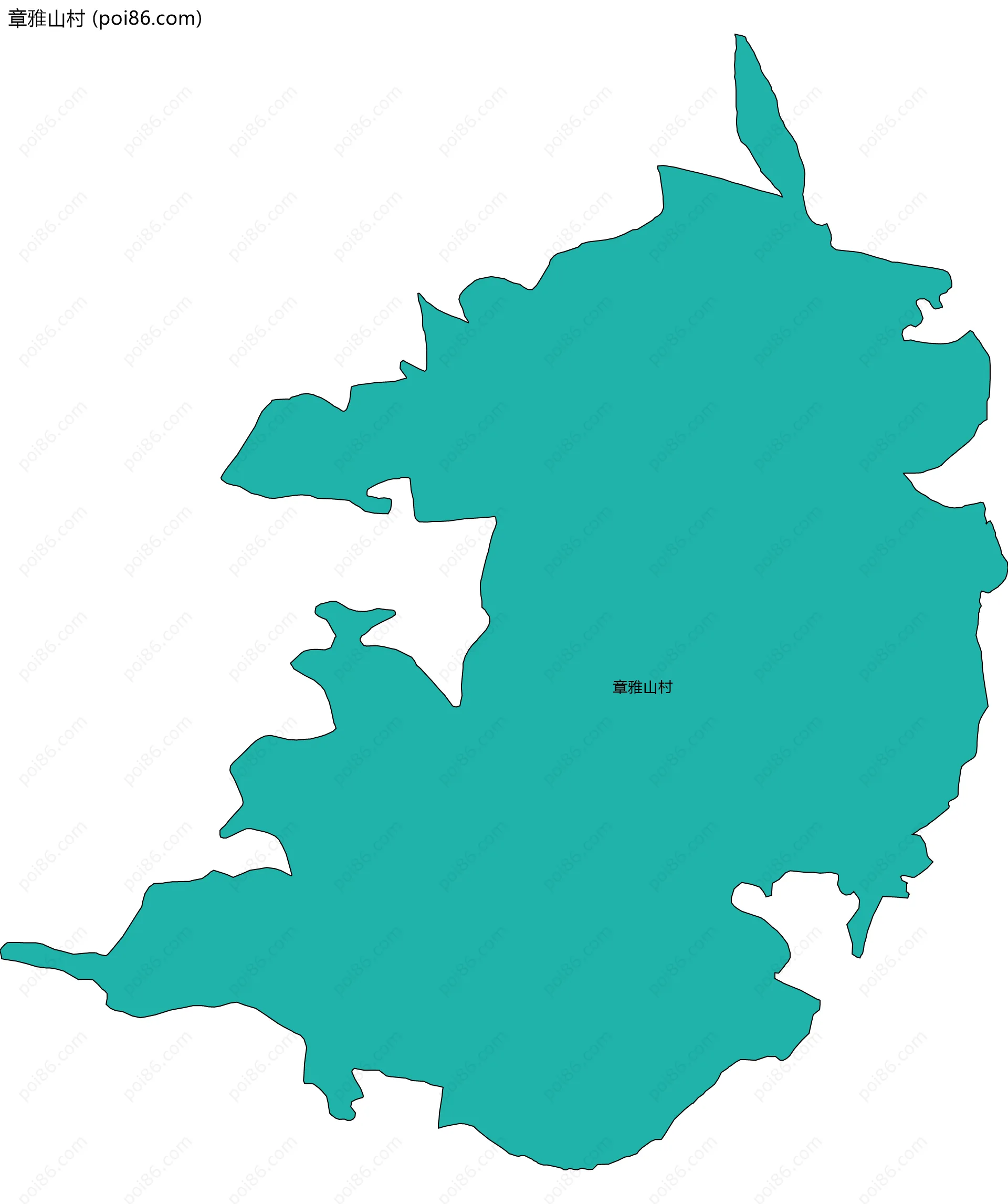 章雅山村边界地图