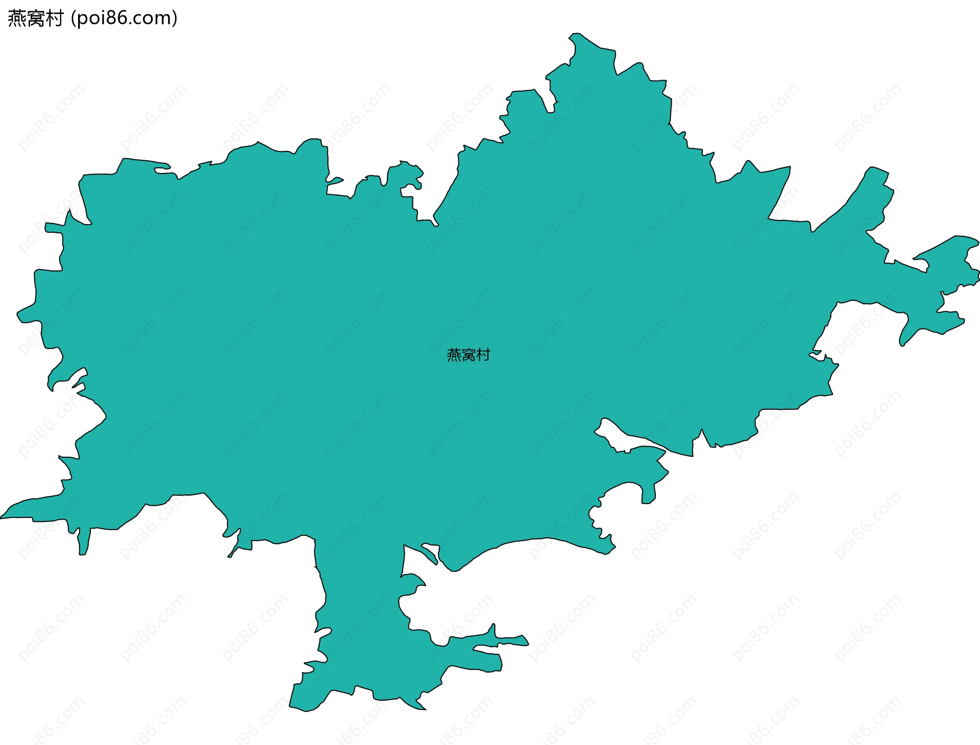 燕窝村边界地图
