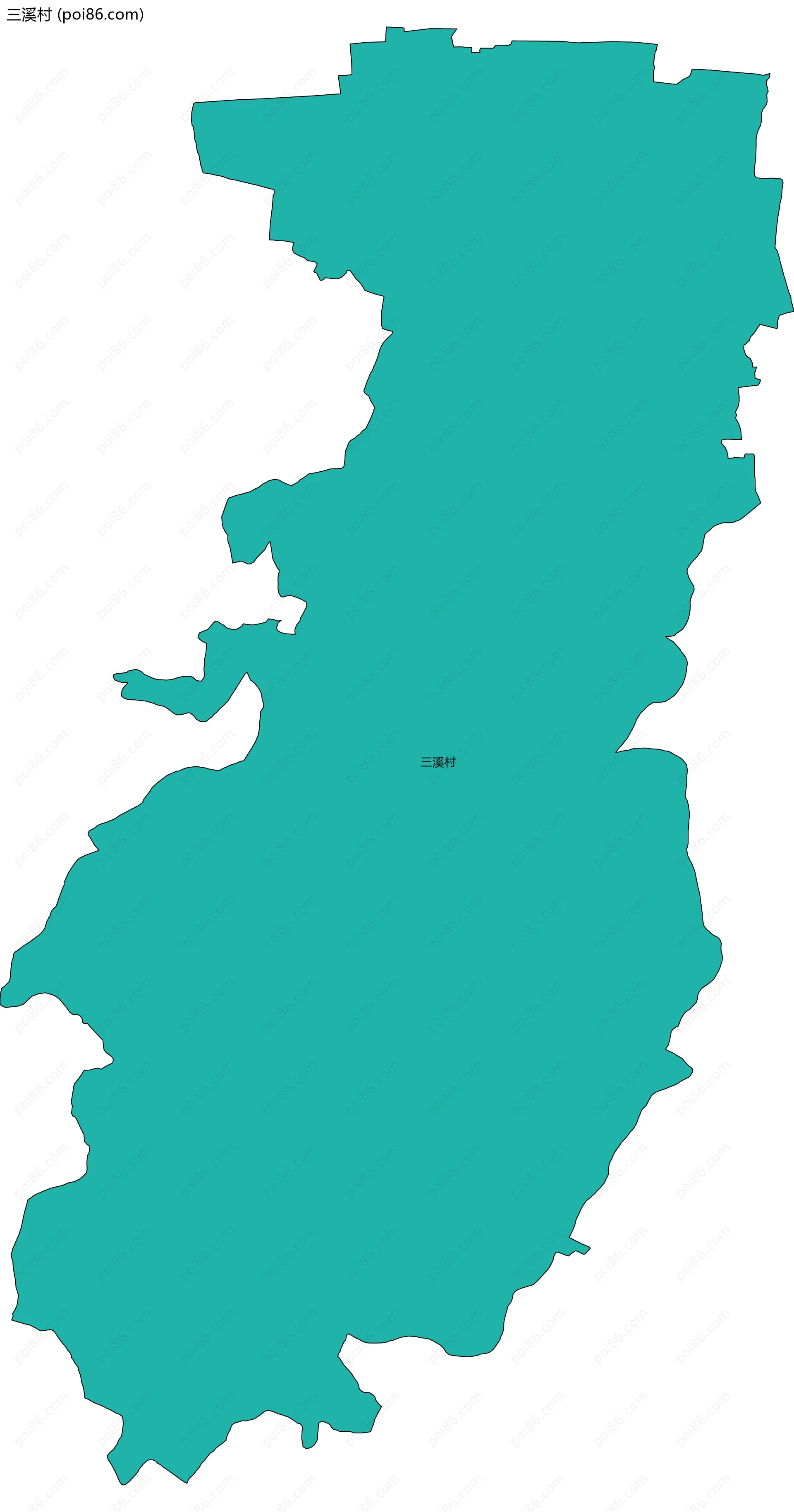 三溪村边界地图