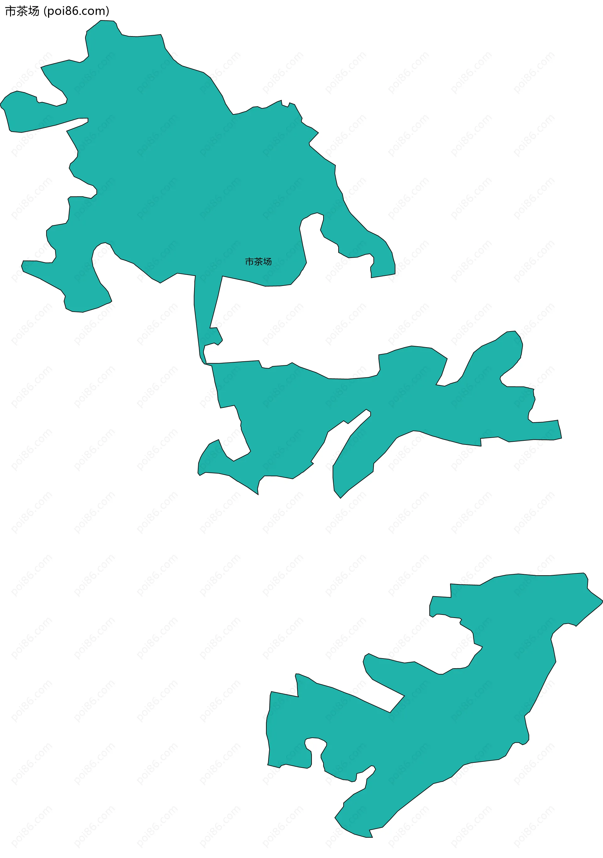 市茶场边界地图