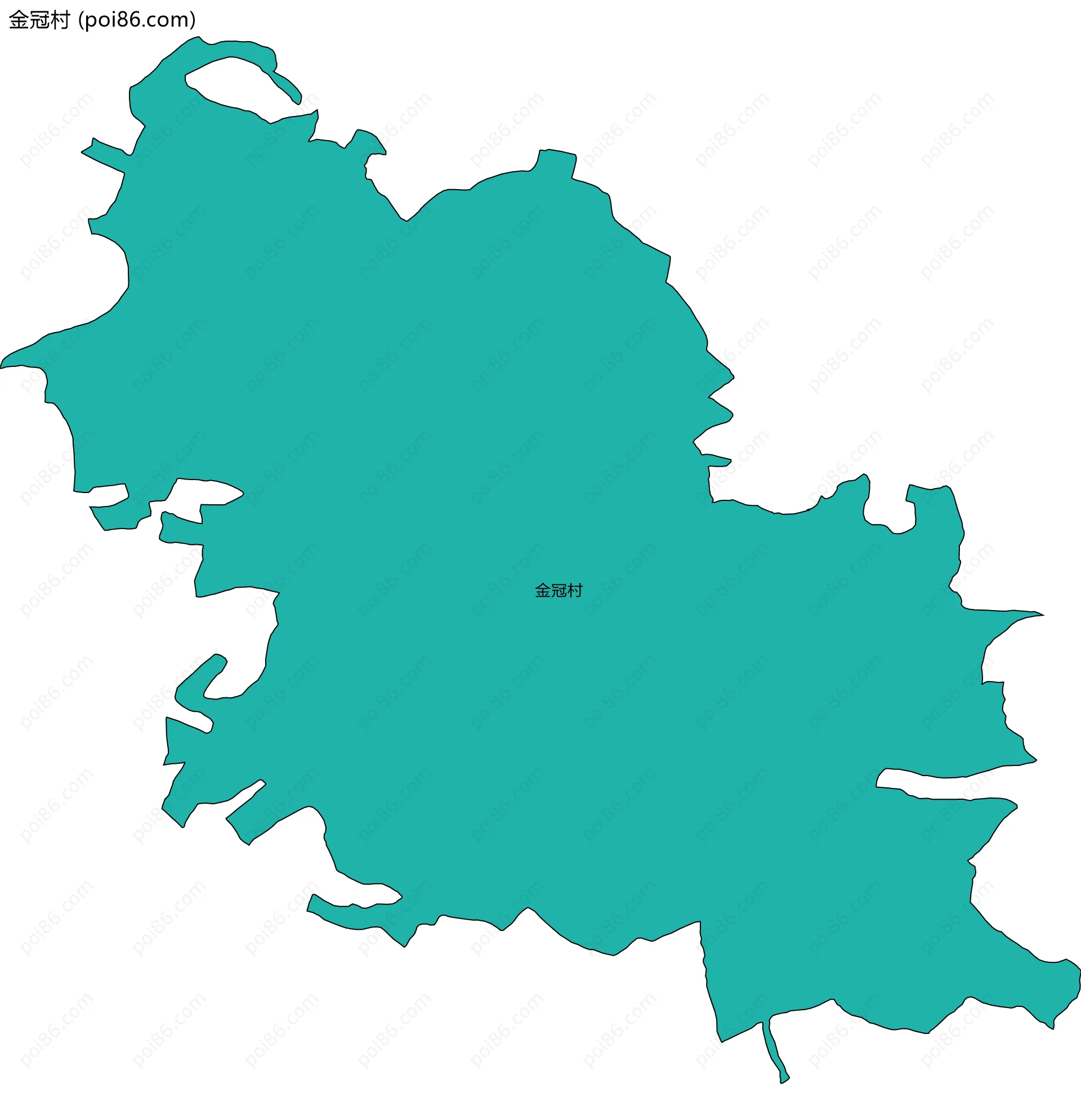 金冠村边界地图