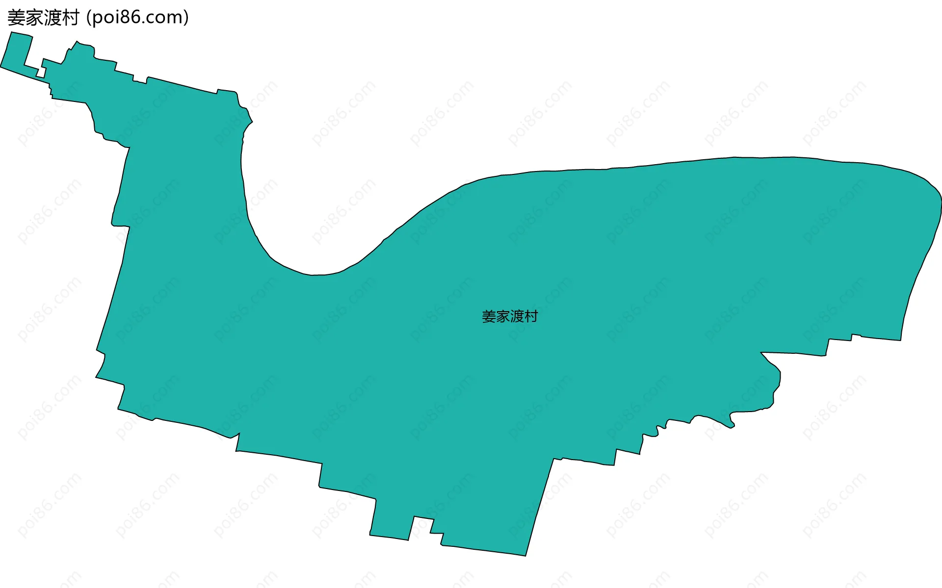 姜家渡村边界地图