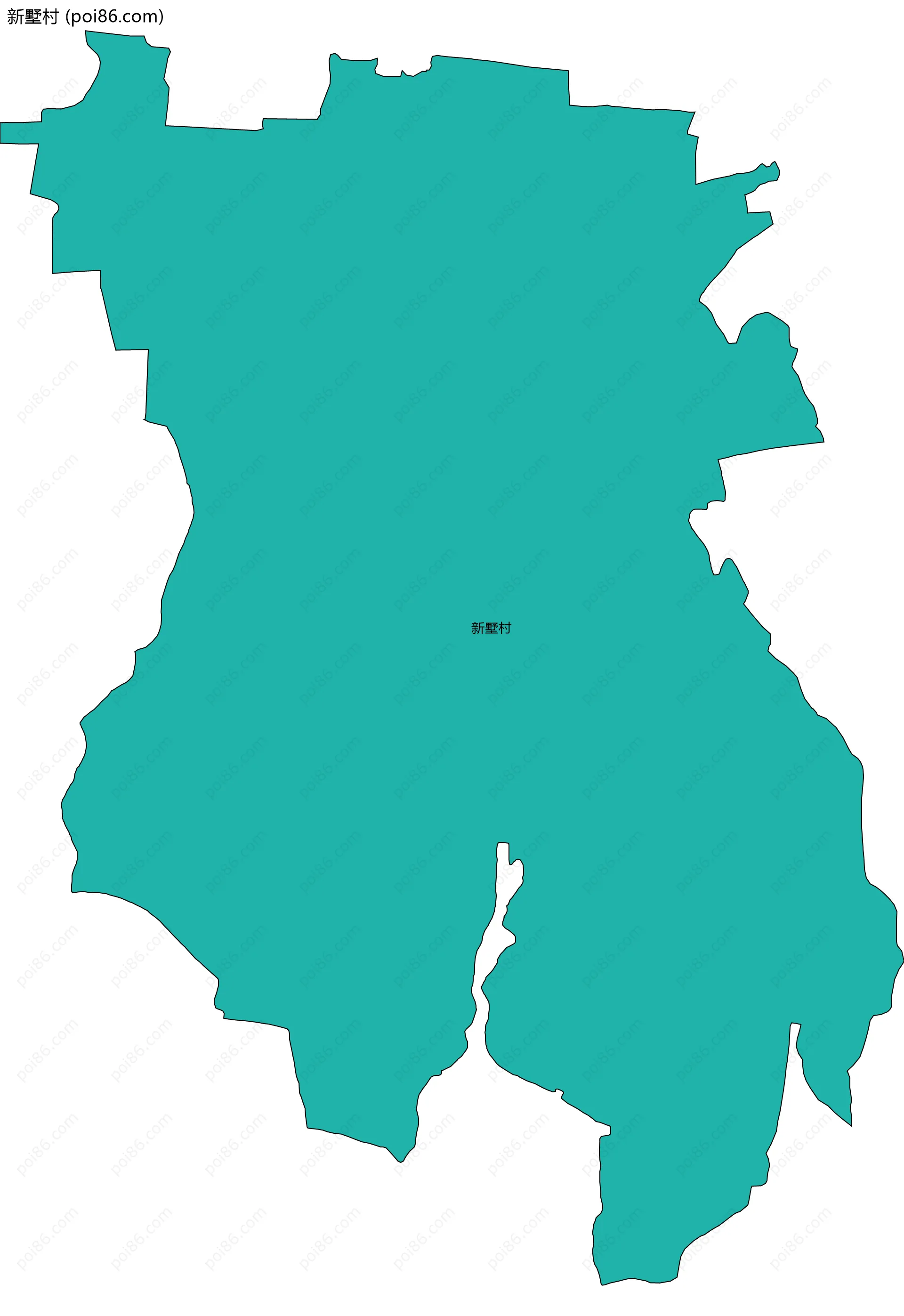 新墅村边界地图