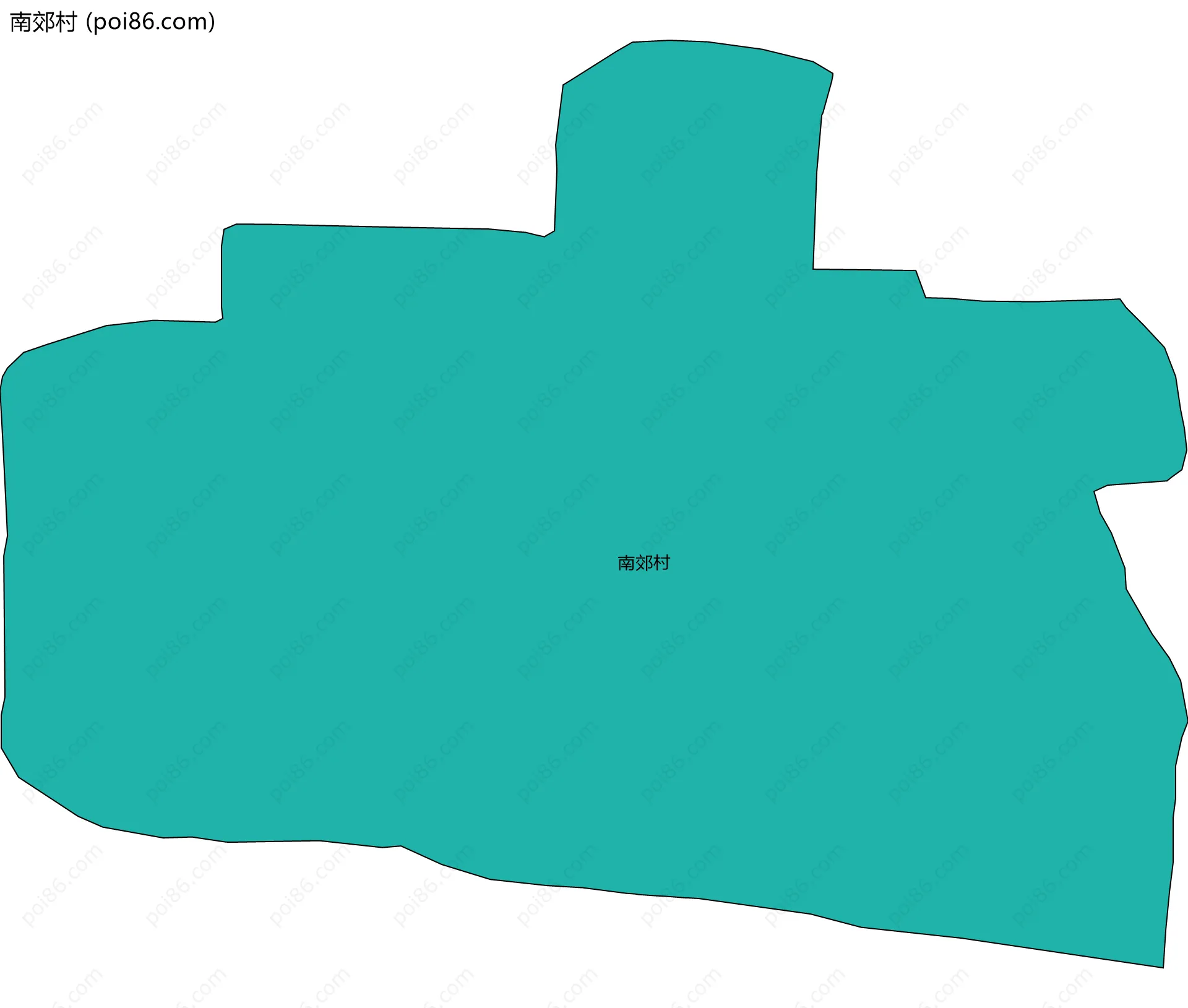 南郊村边界地图