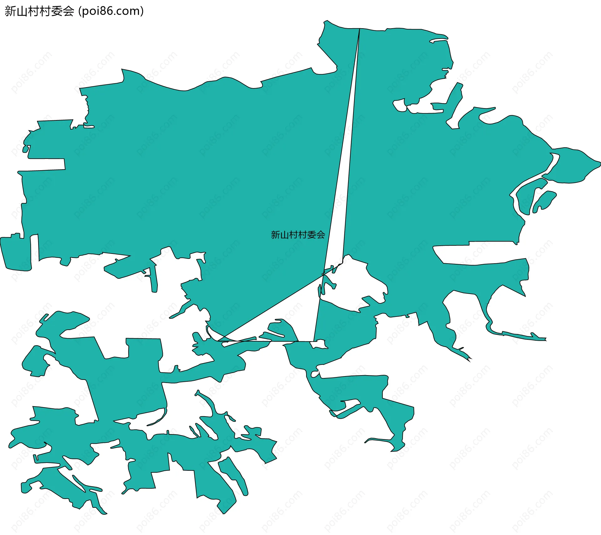新山村村委会边界地图