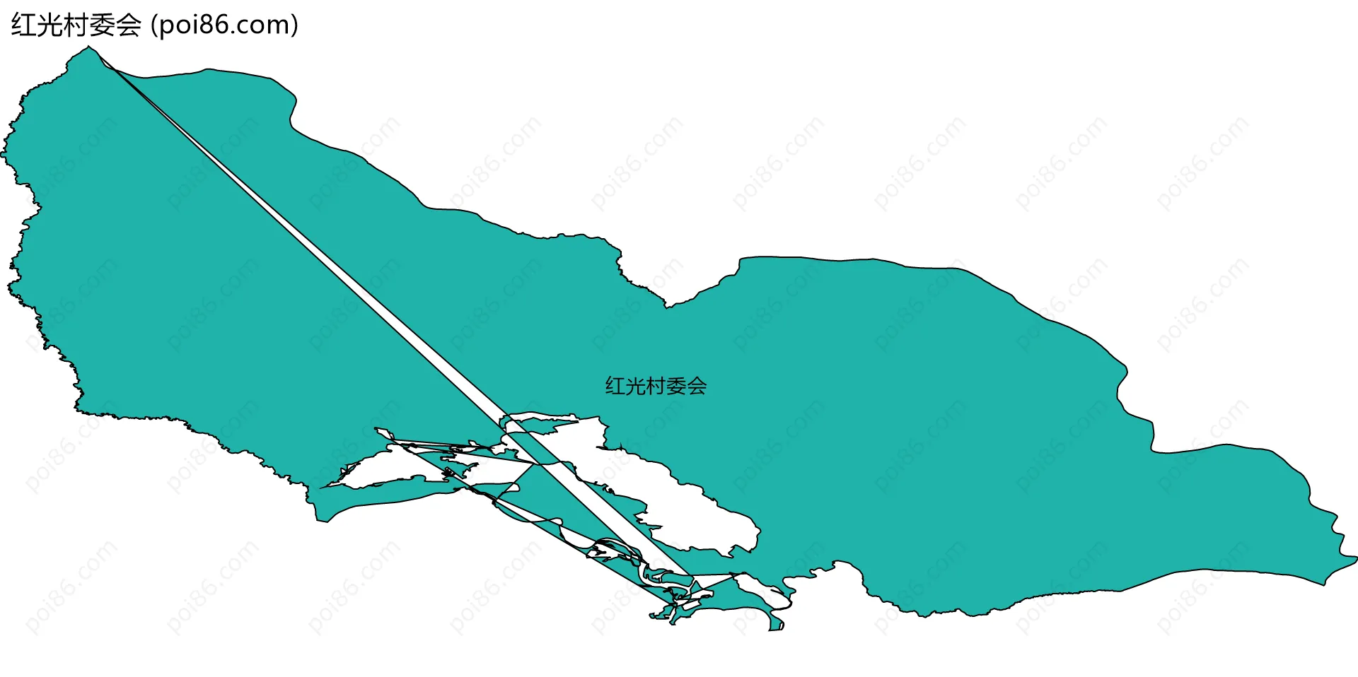 红光村委会边界地图