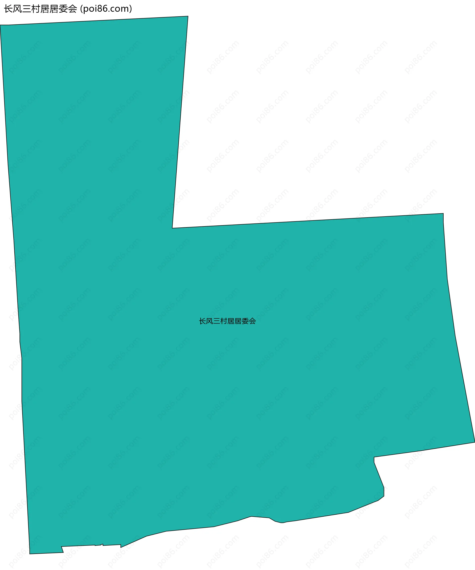 长风三村居居委会边界地图