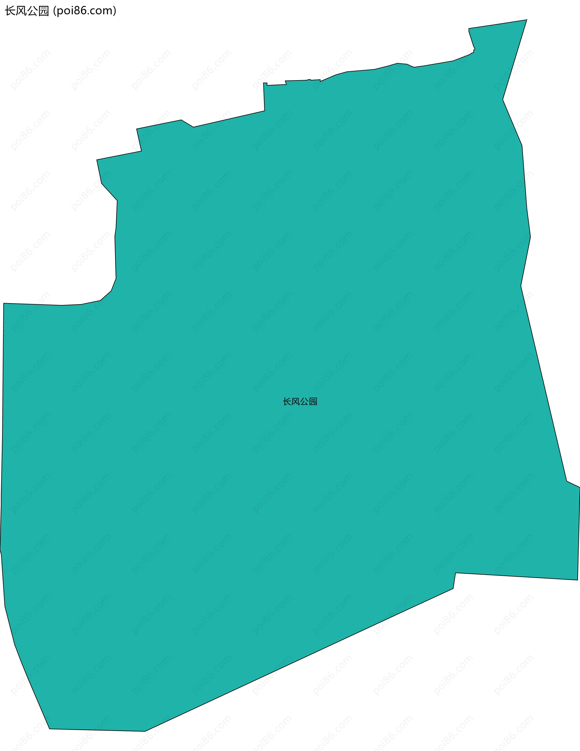 长风公园边界地图