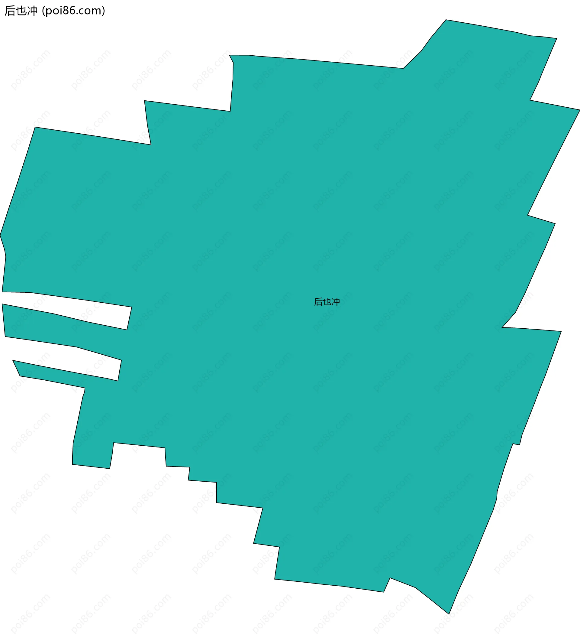 后也冲边界地图