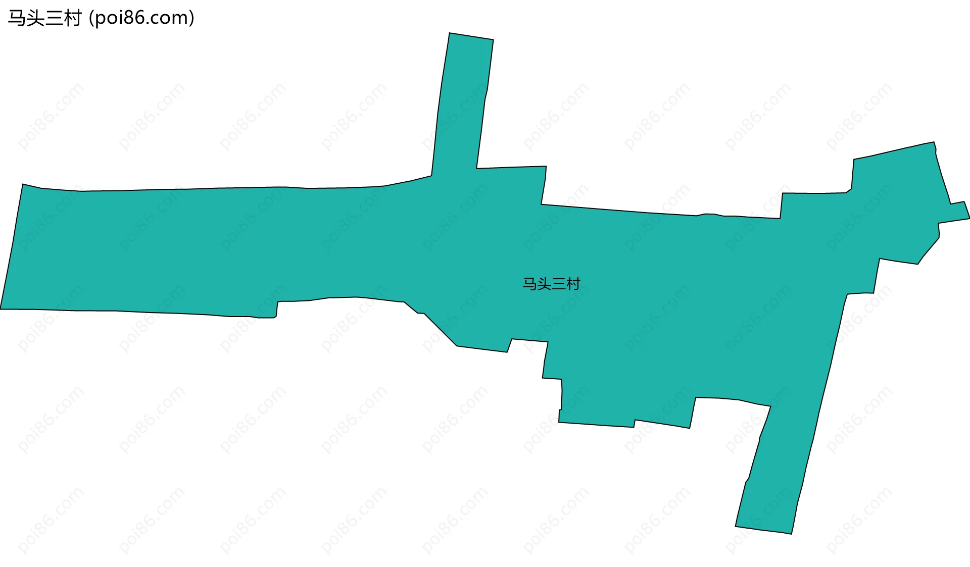 马头三村边界地图