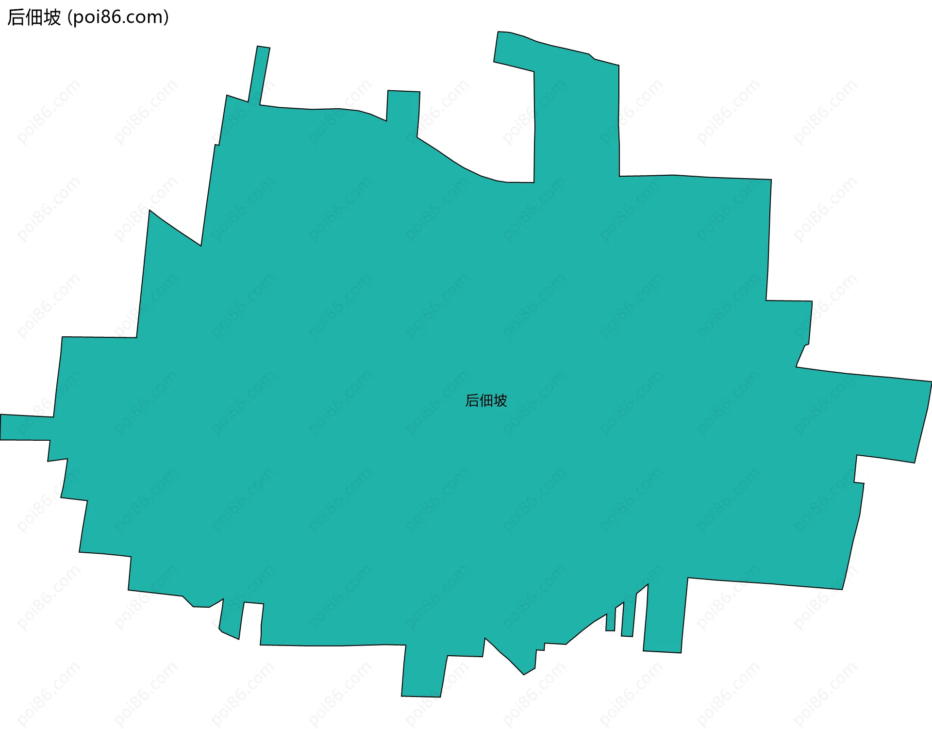 后佃坡边界地图