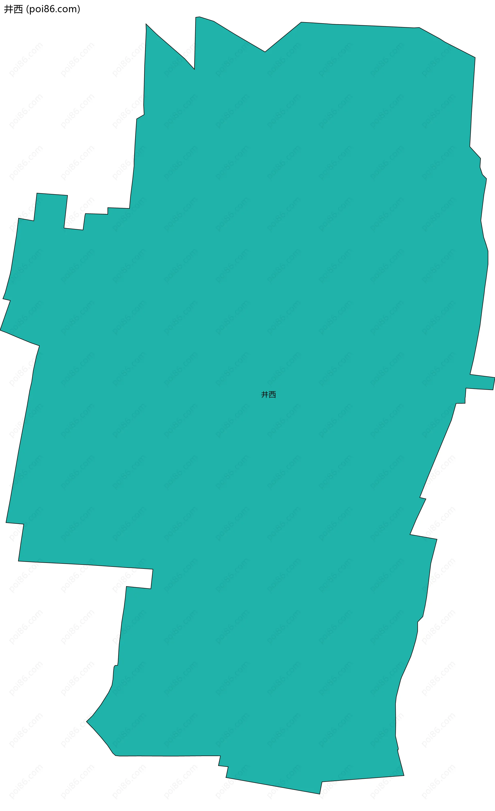井西边界地图