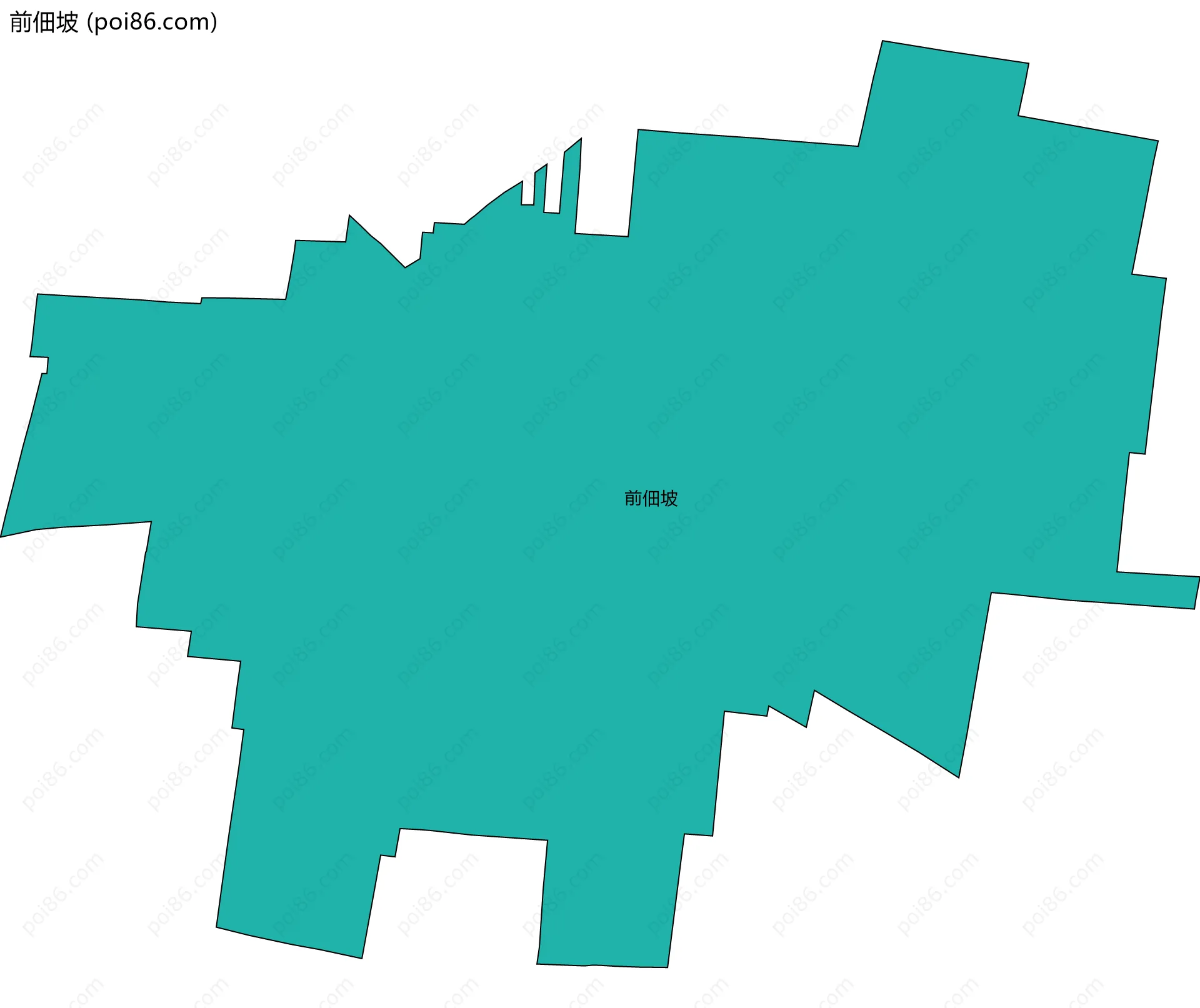 前佃坡边界地图