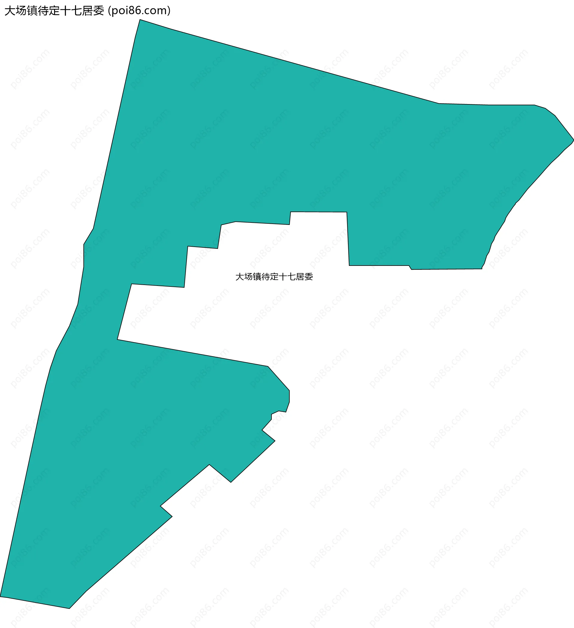 大场镇待定十七居委边界地图