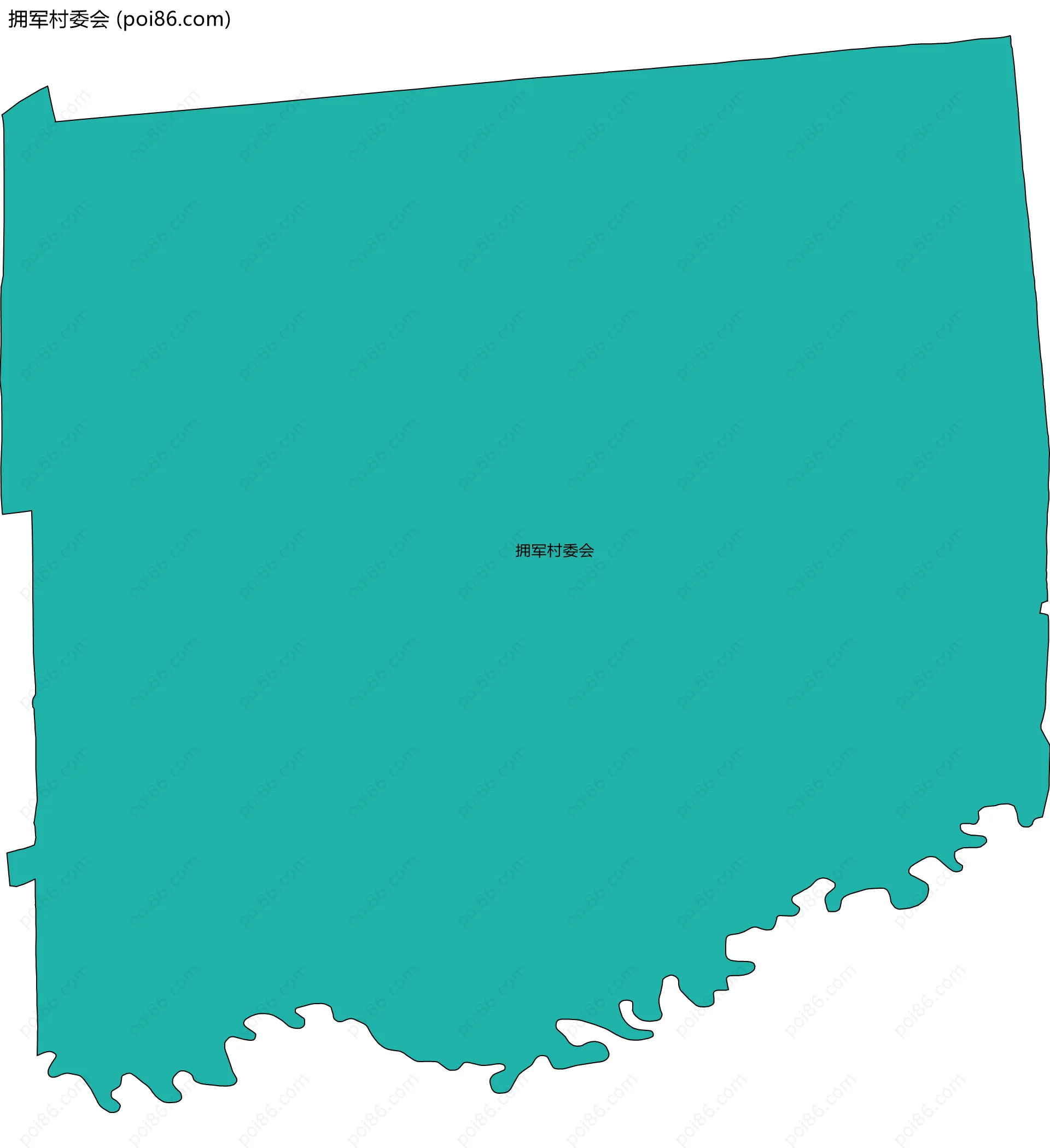 拥军村委会边界地图