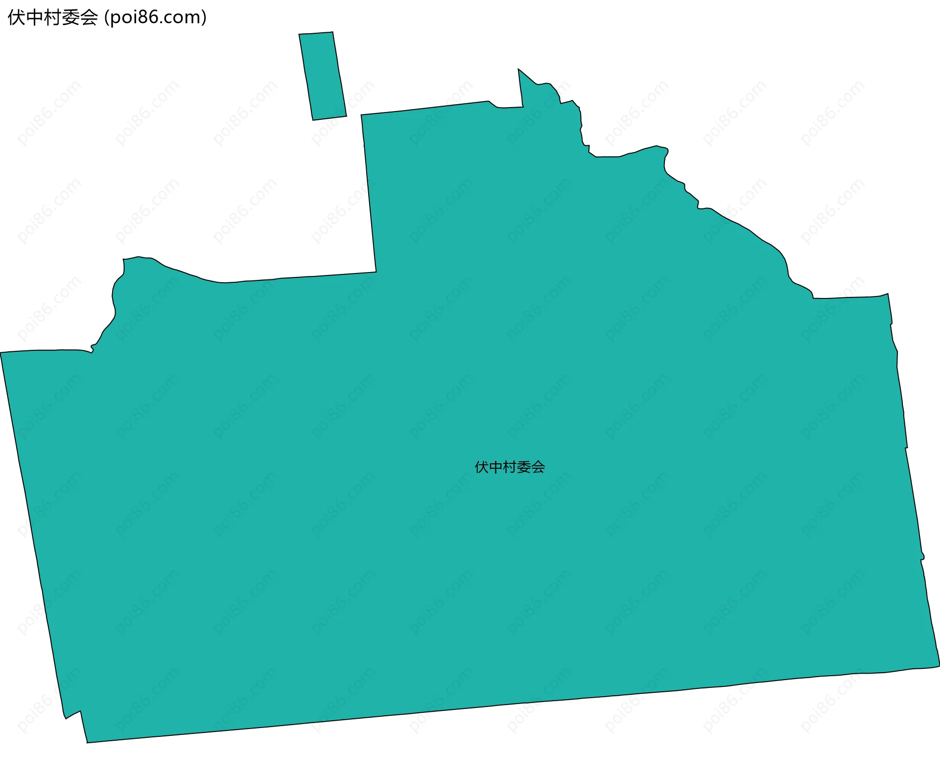 伏中村委会边界地图