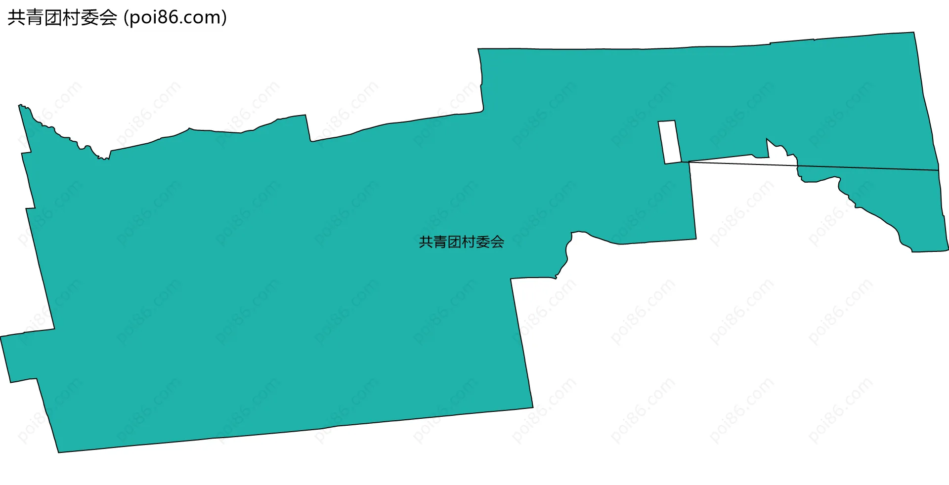 共青团村委会边界地图