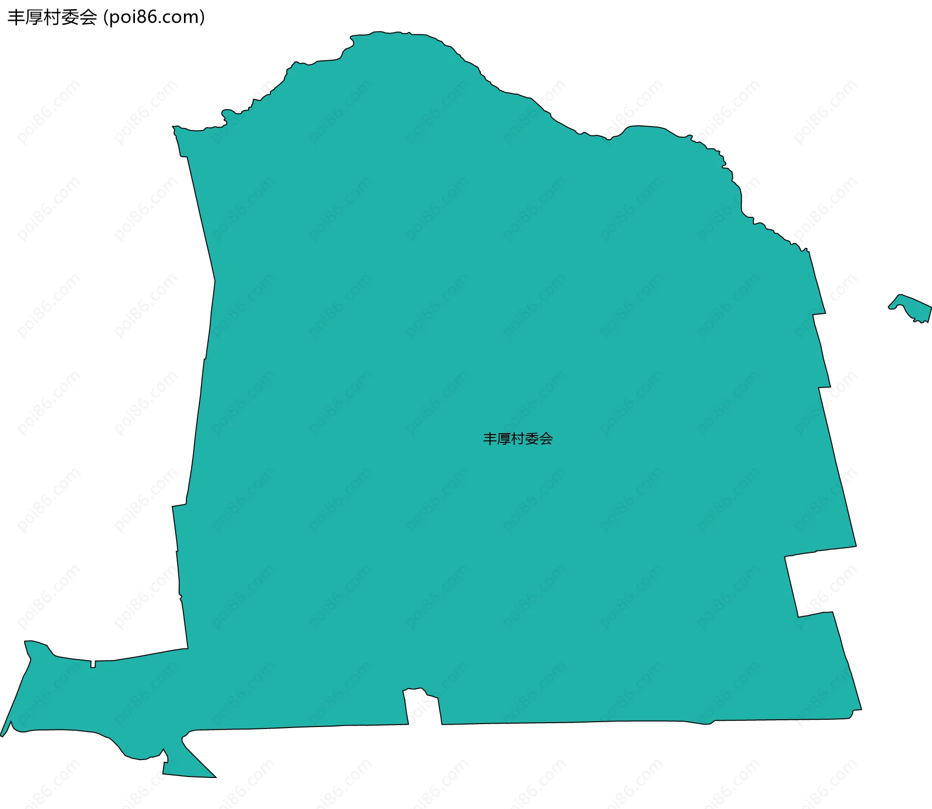 丰厚村委会边界地图