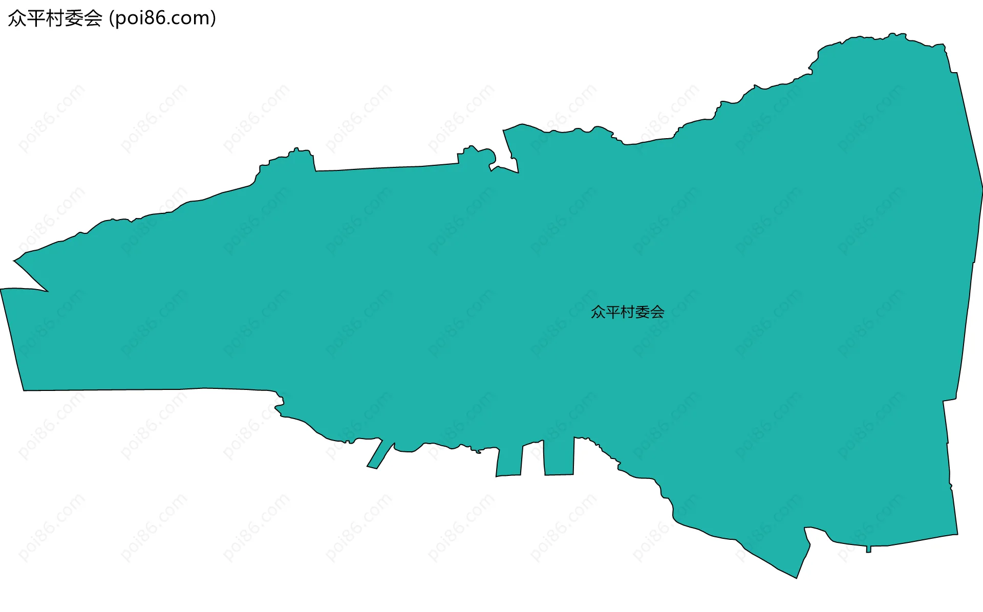 众平村委会边界地图