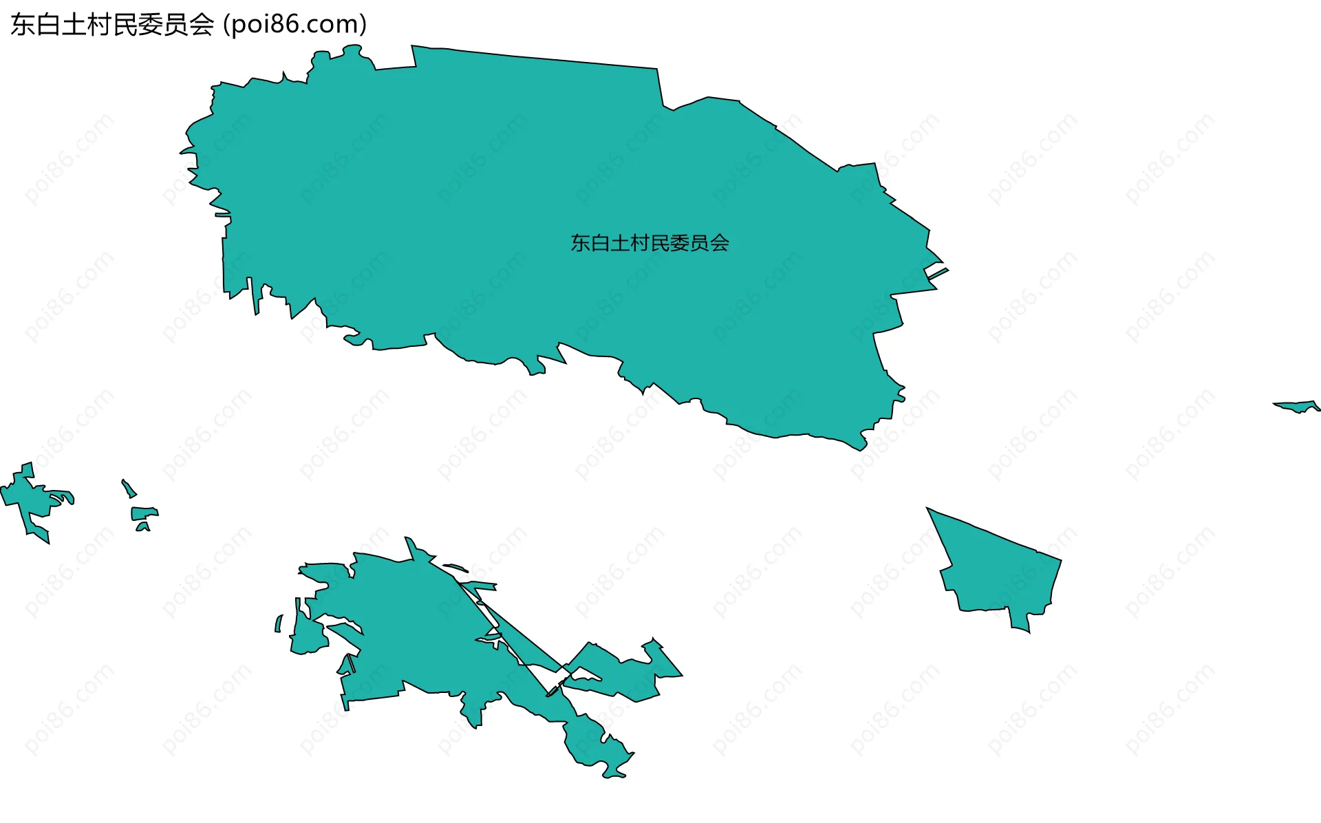 东白土村民委员会边界地图