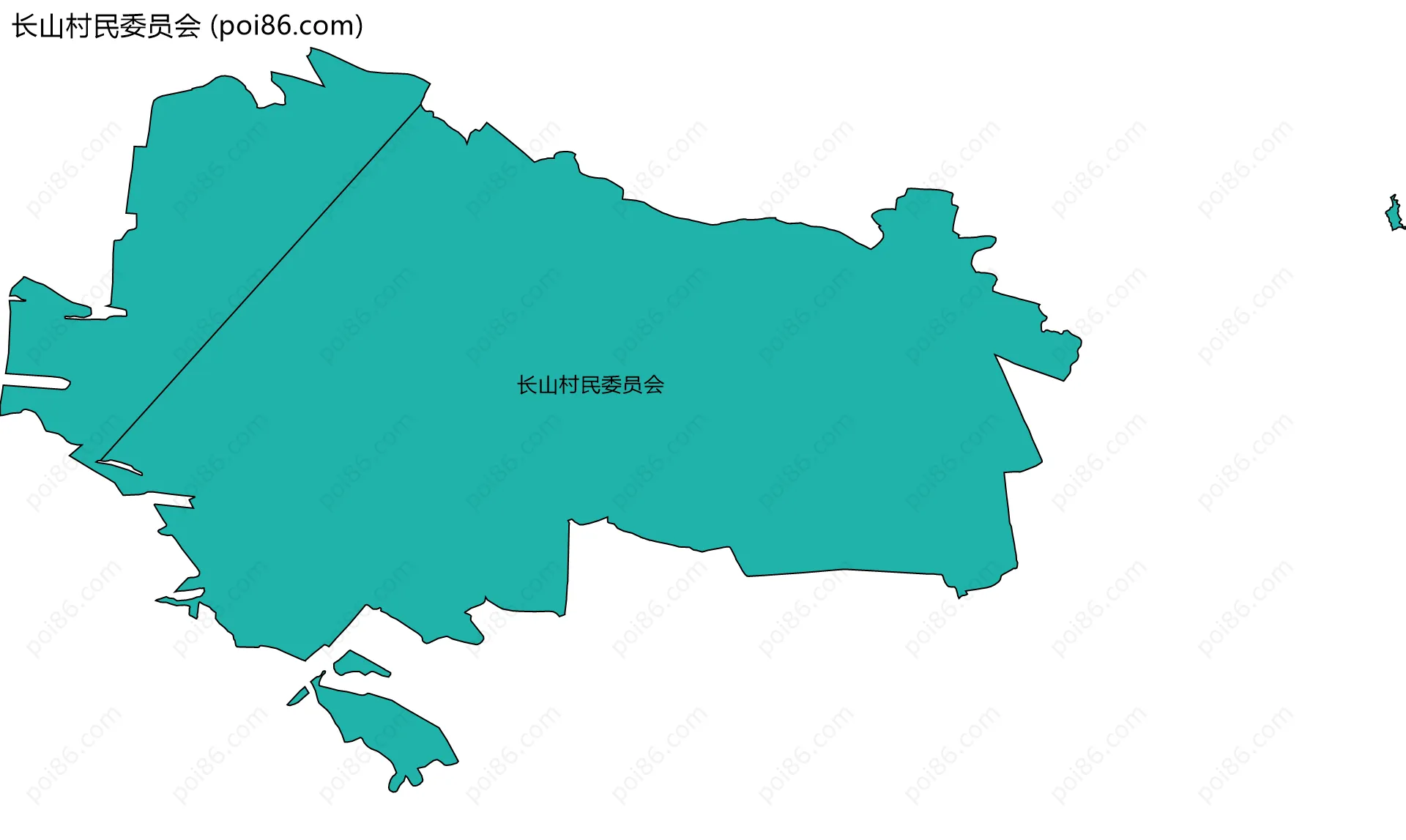 长山村民委员会边界地图