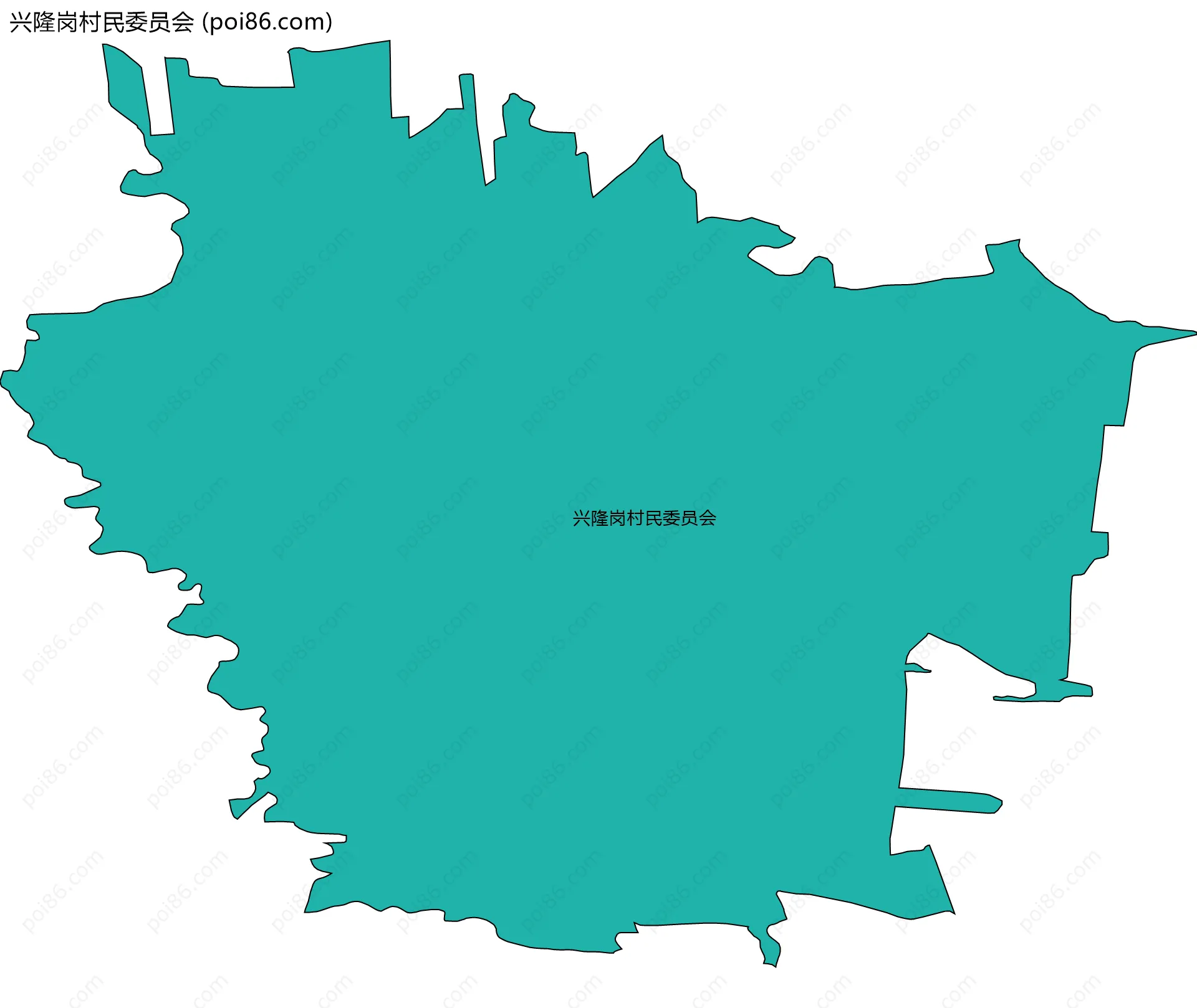 兴隆岗村民委员会边界地图