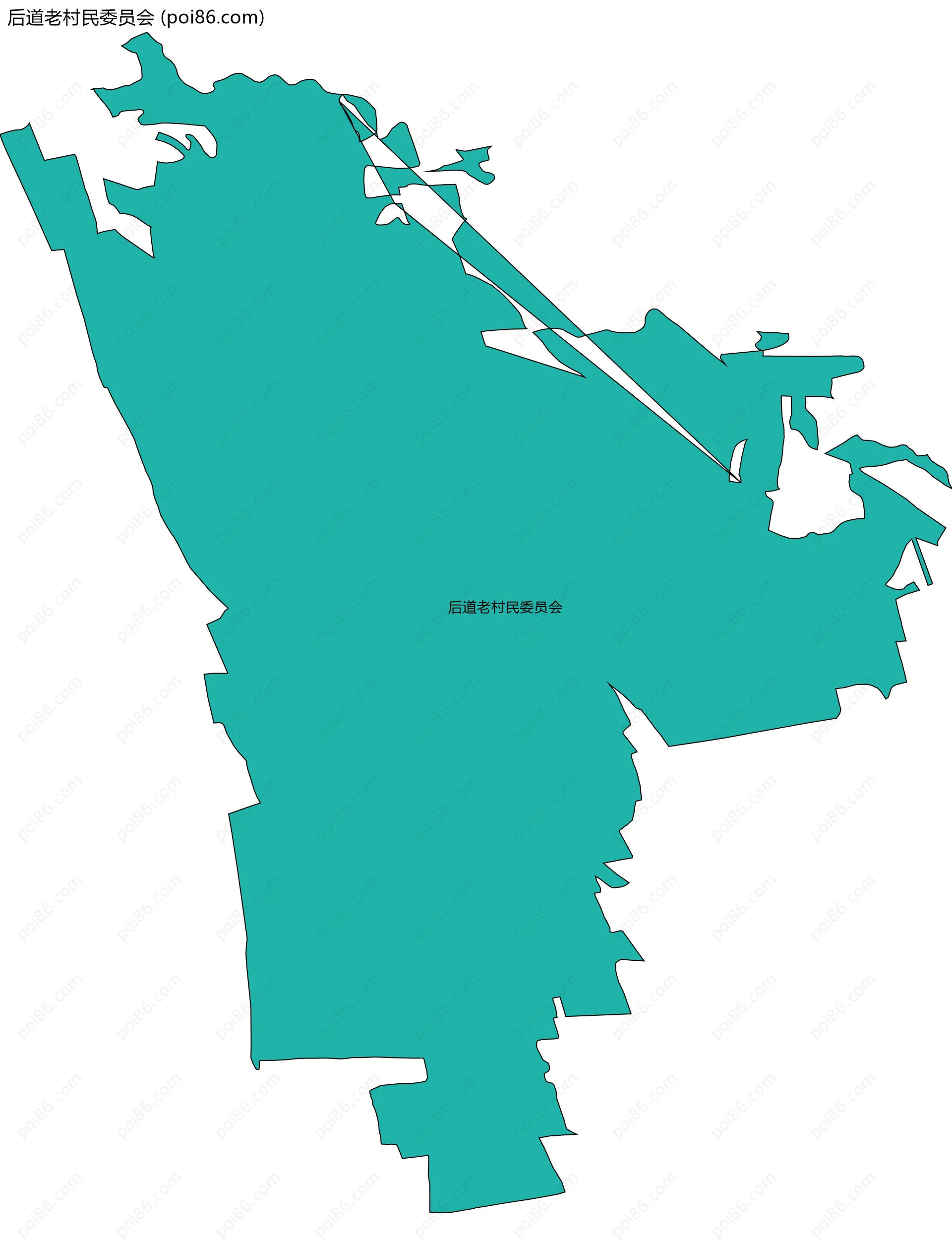 后道老村民委员会边界地图