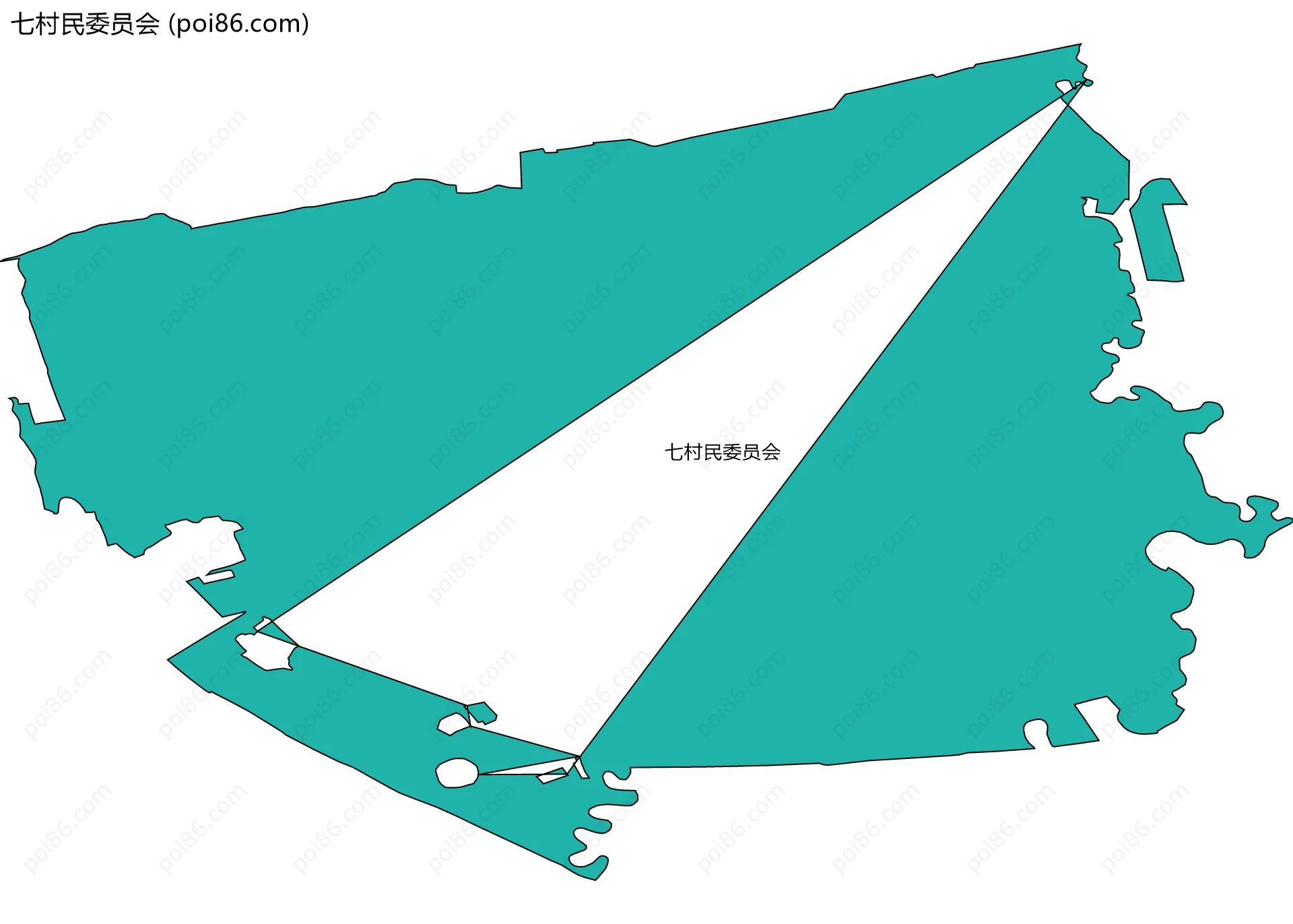七村民委员会边界地图