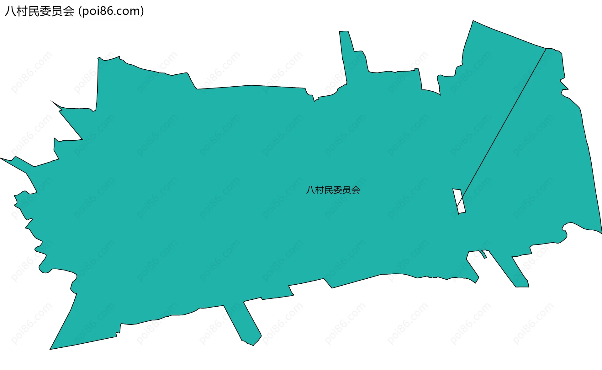 八村民委员会边界地图