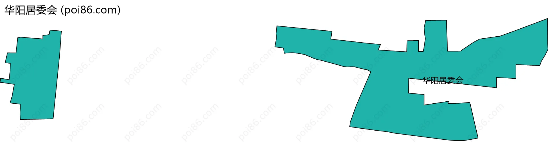 华阳居委会边界地图