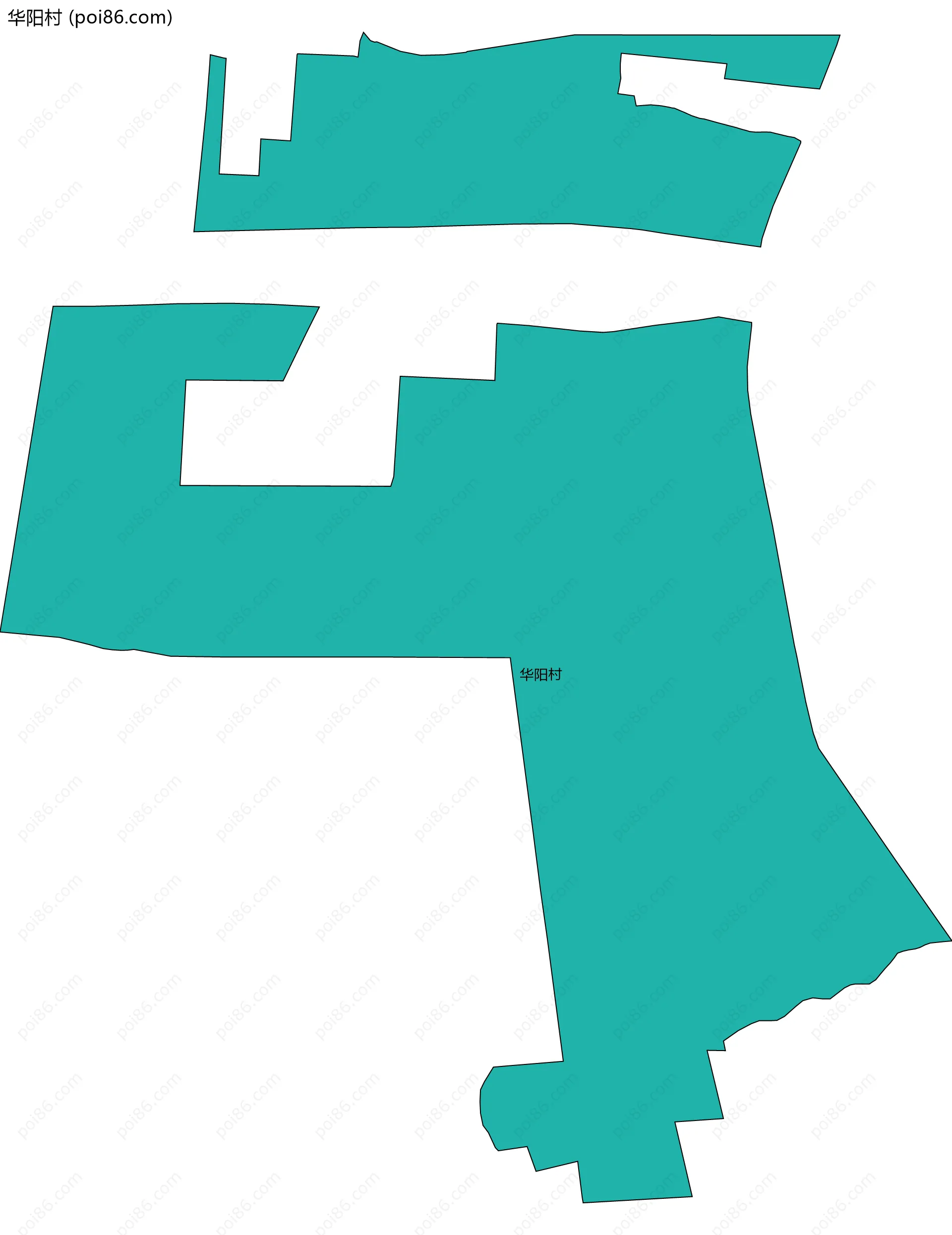 华阳村边界地图