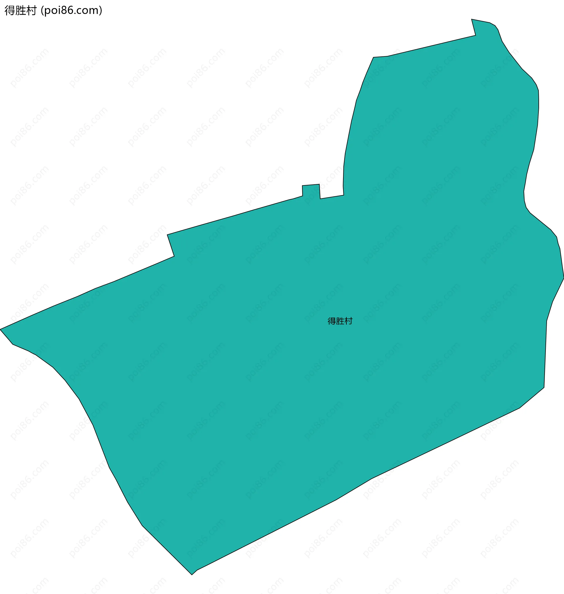 得胜村边界地图