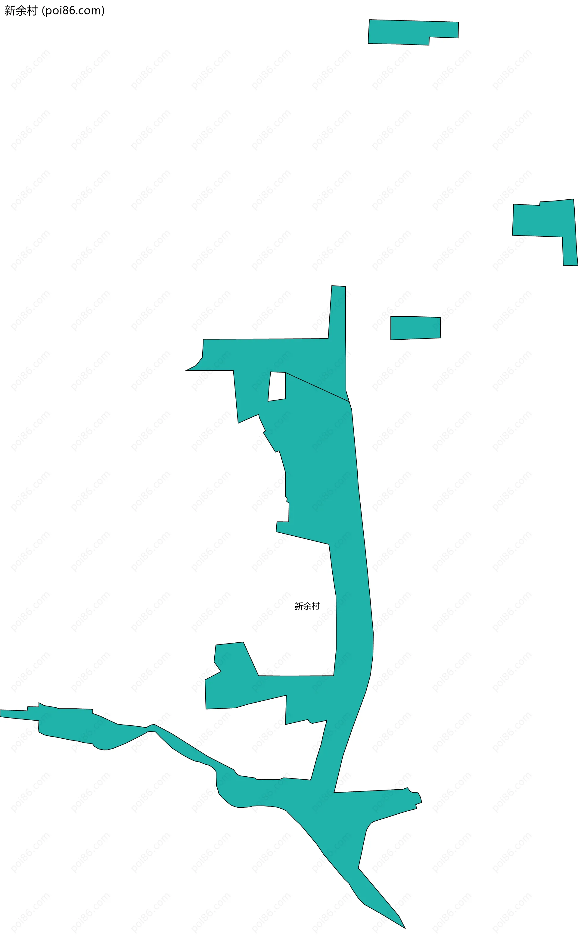新余村边界地图