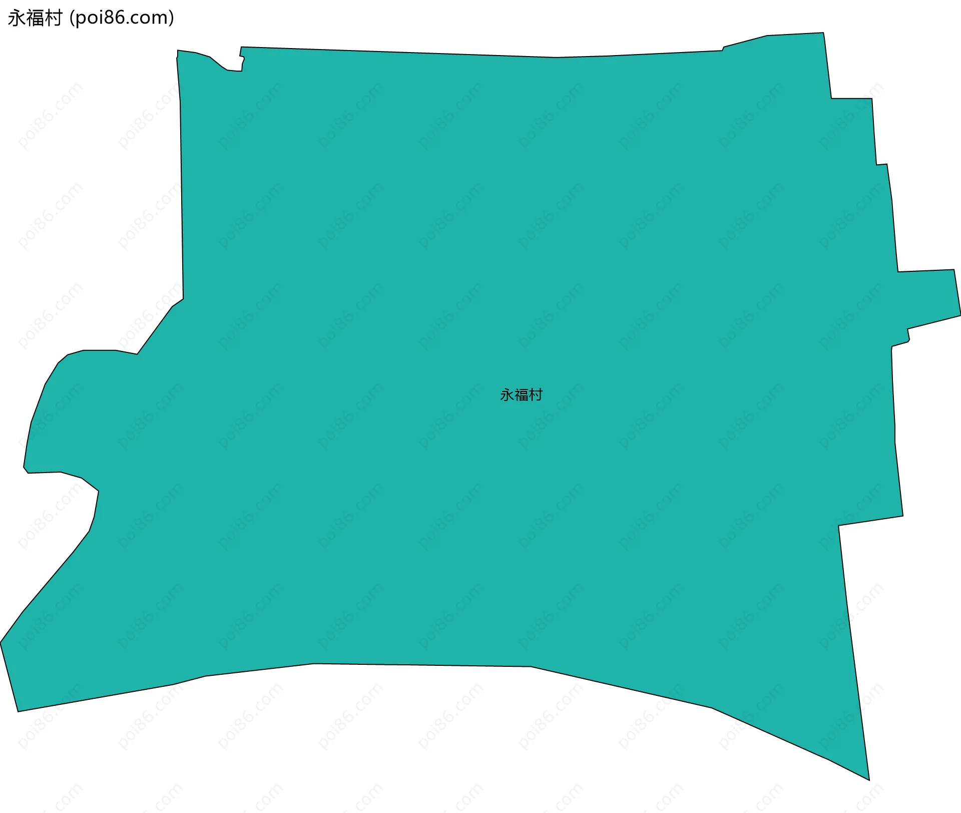 永福村边界地图