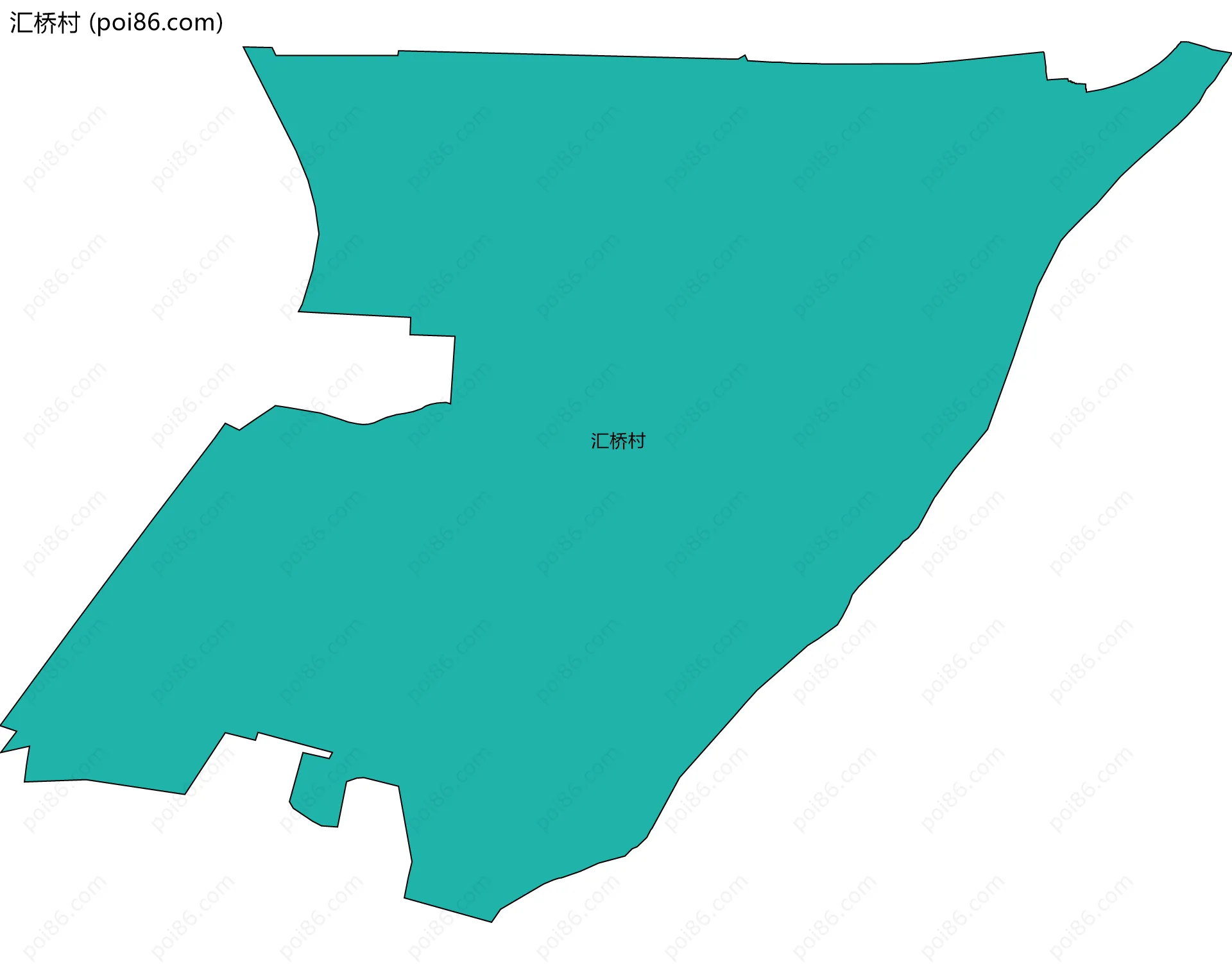 汇桥村边界地图