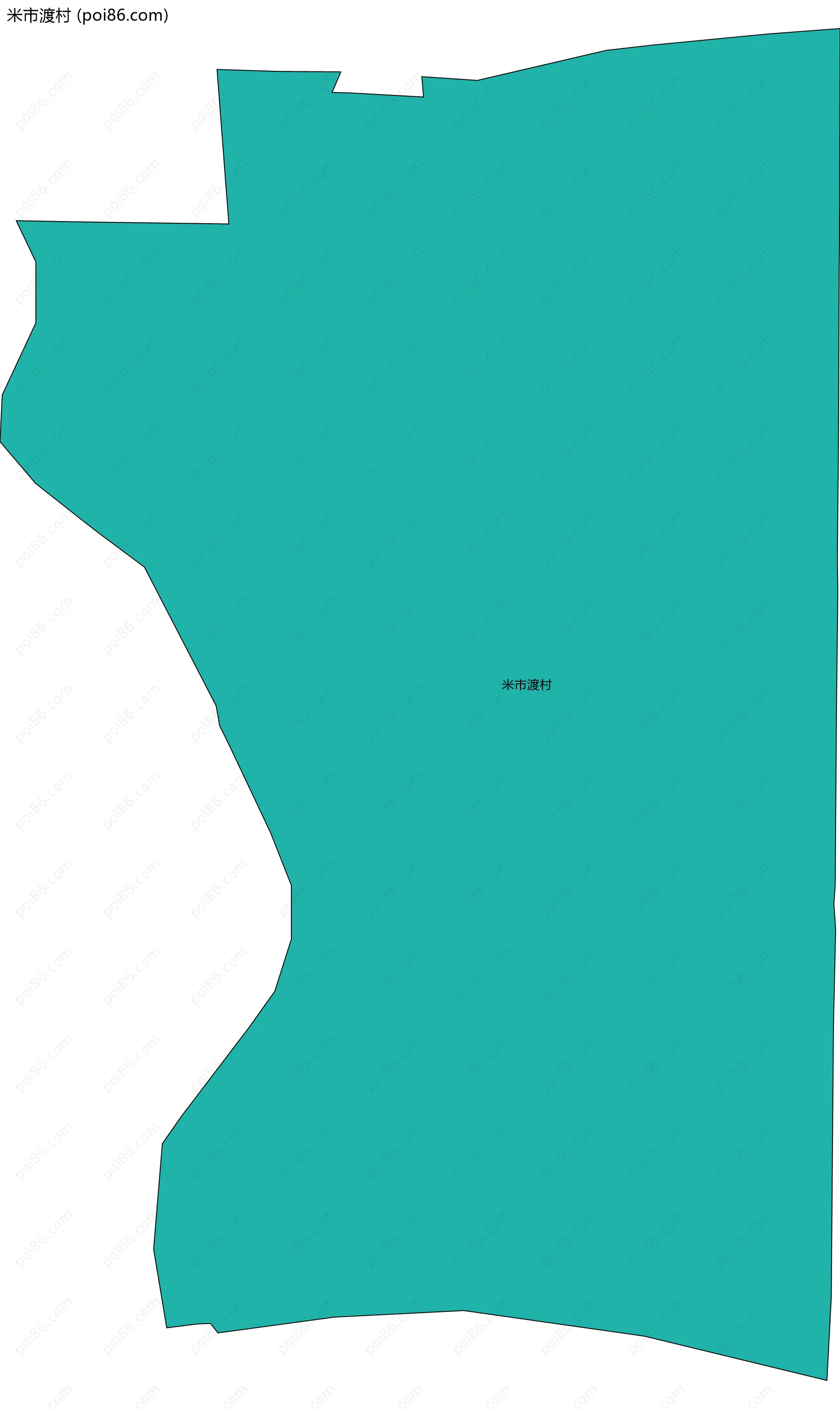 米市渡村边界地图