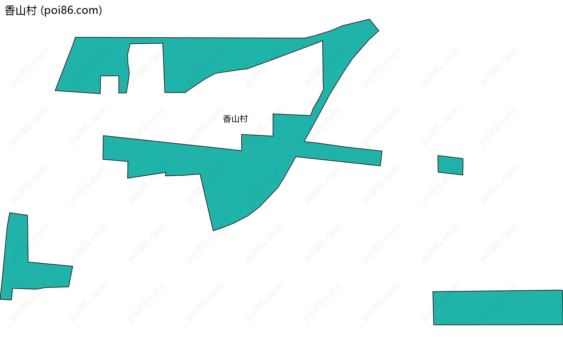 香山村边界地图