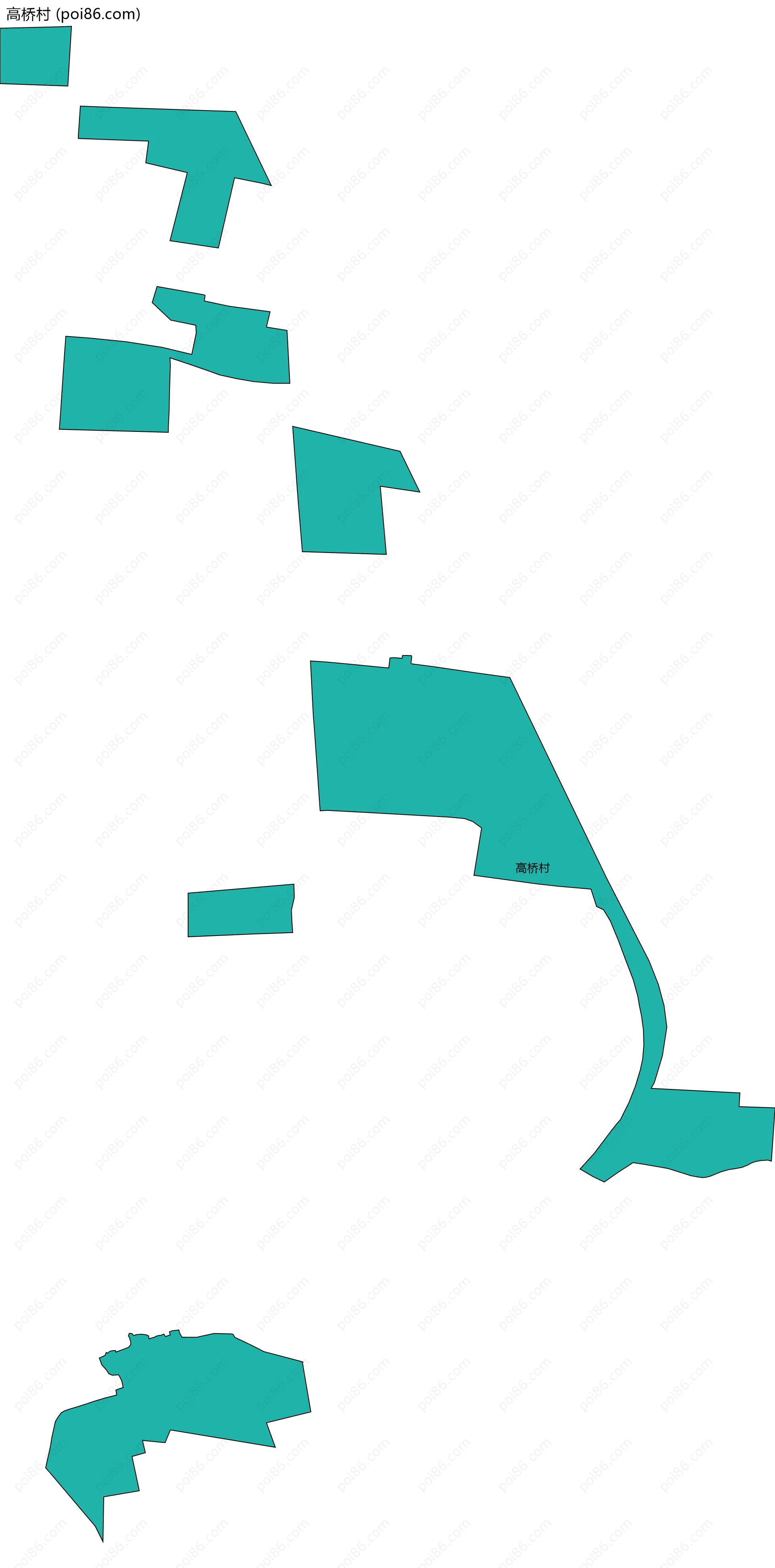 高桥村边界地图