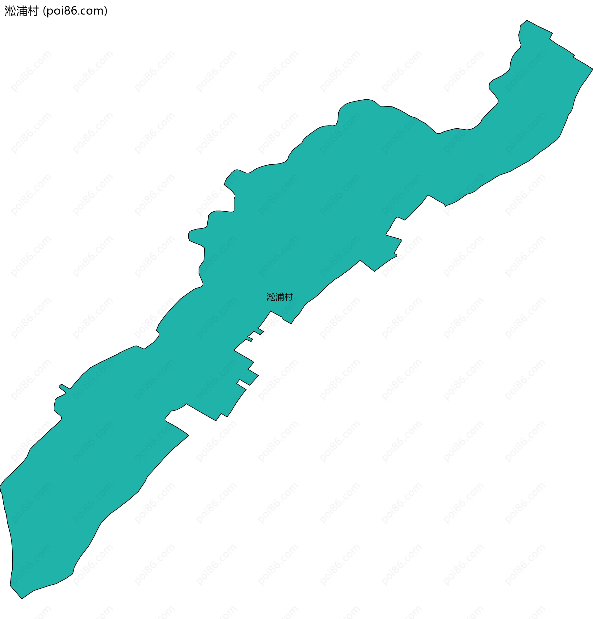 淞浦村边界地图