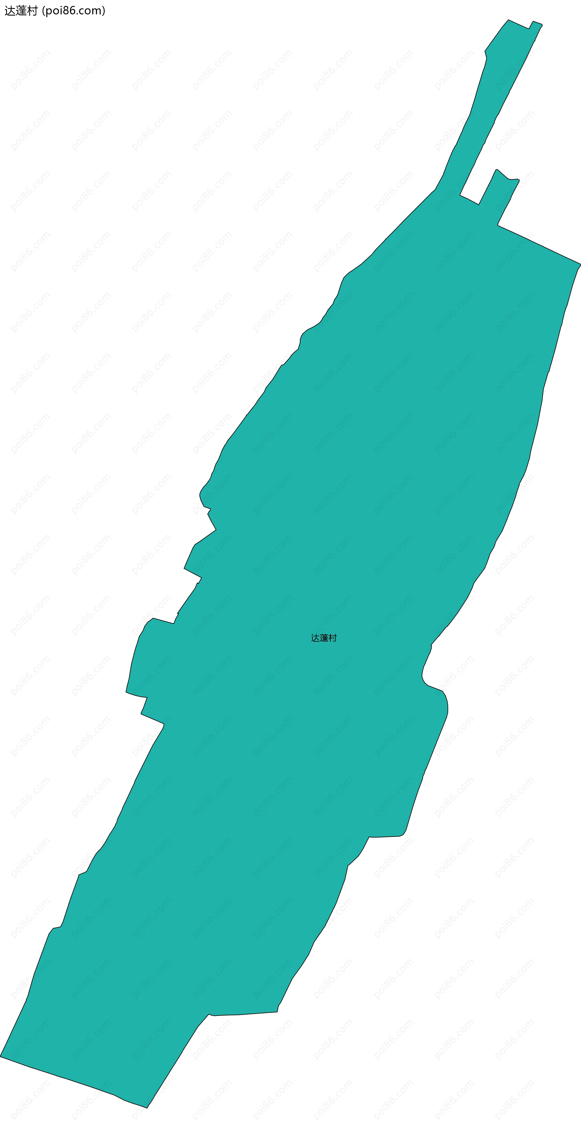 达蓬村边界地图
