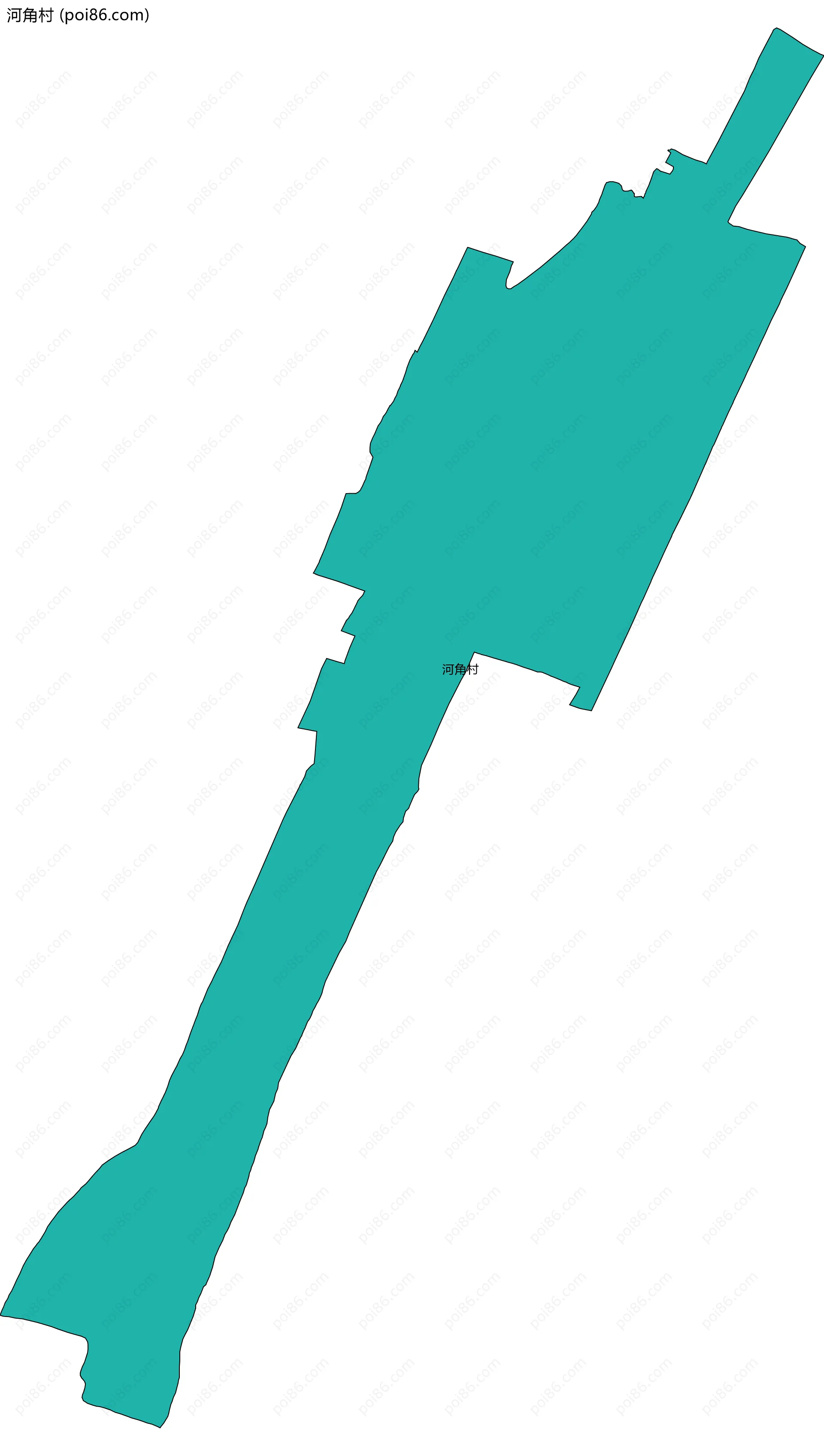 河角村边界地图