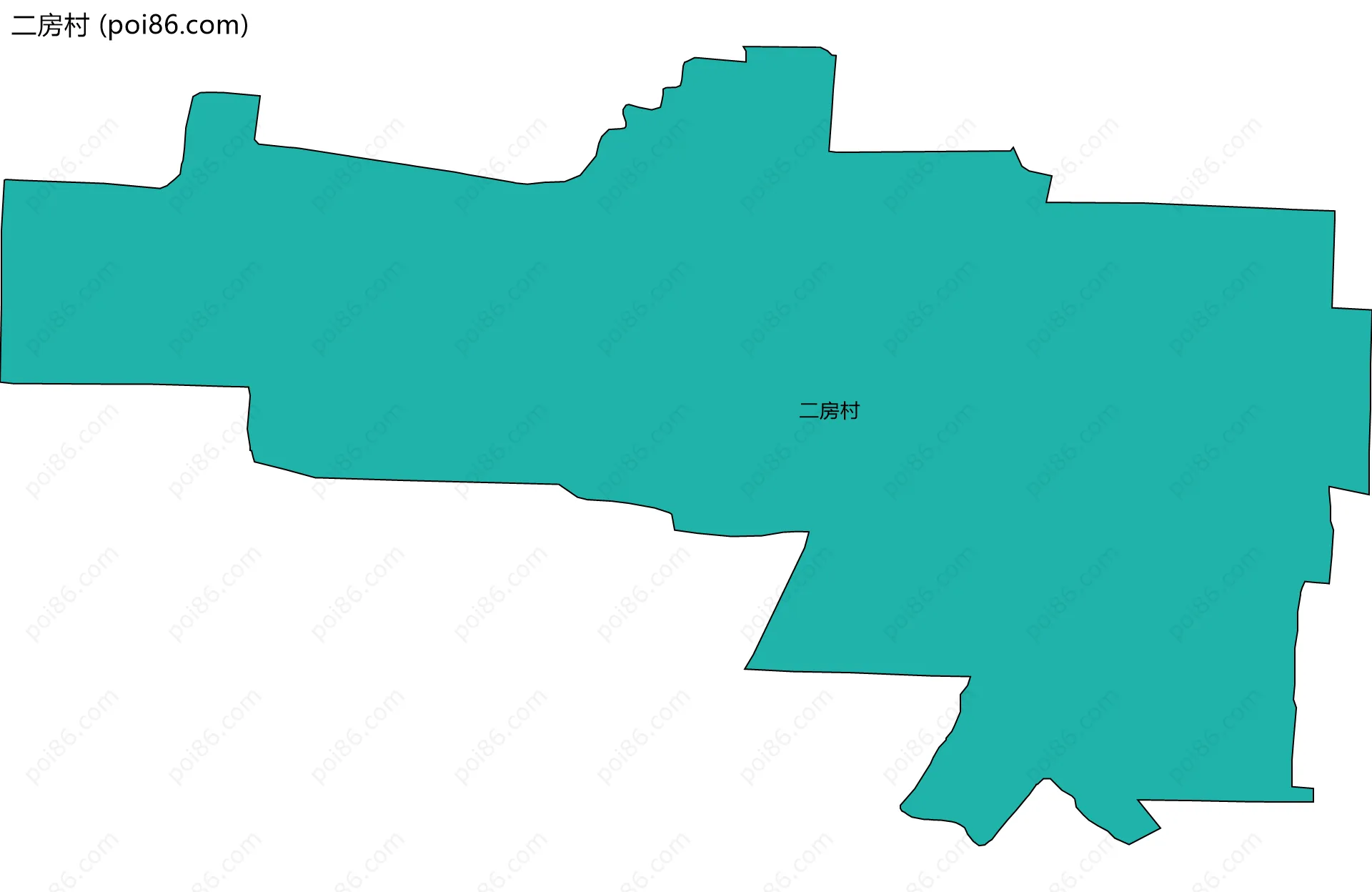 二房村边界地图
