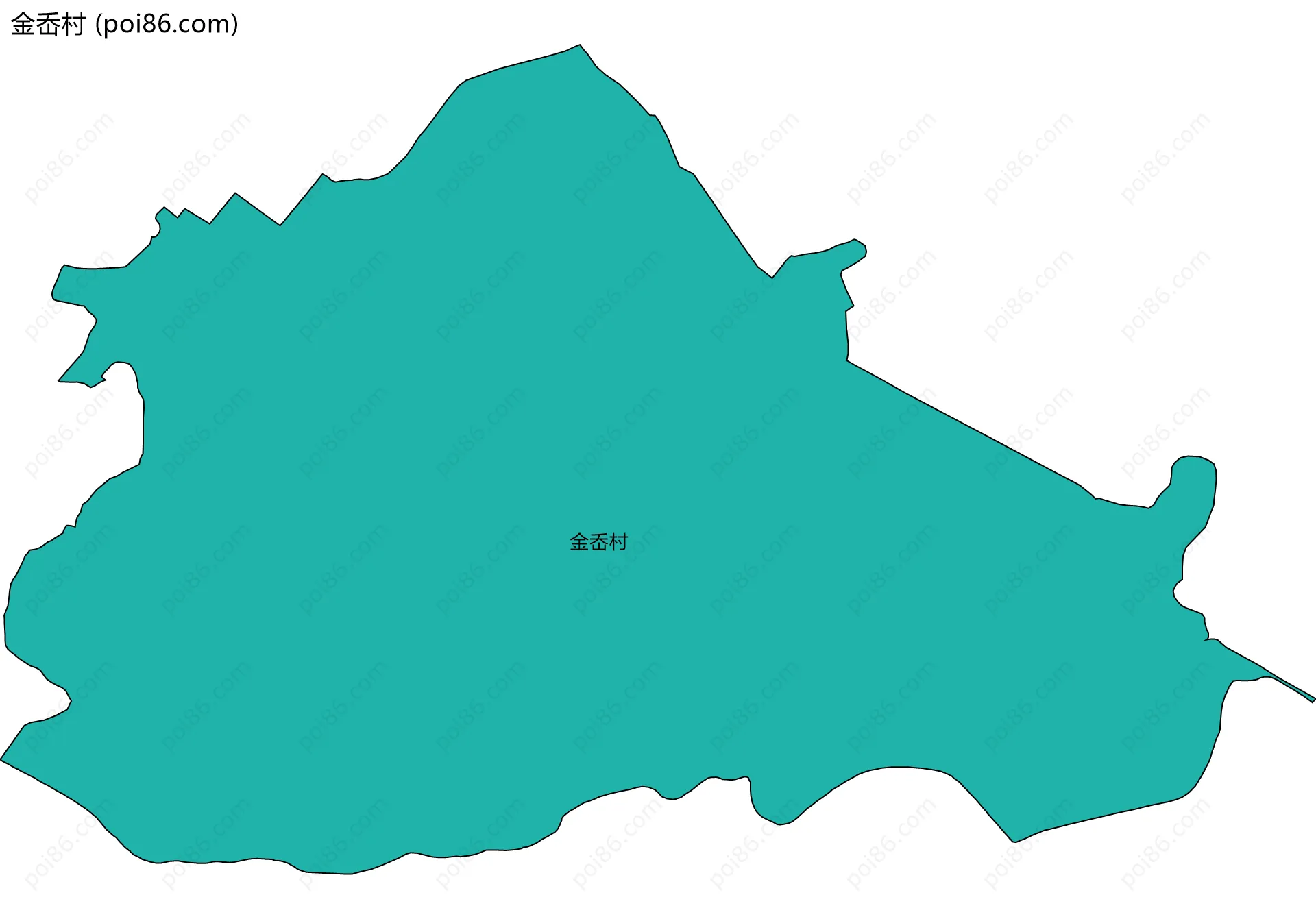 金岙村边界地图