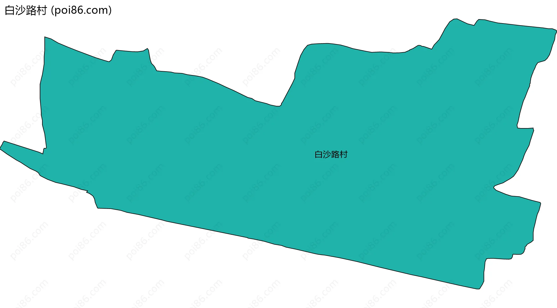 白沙路村边界地图