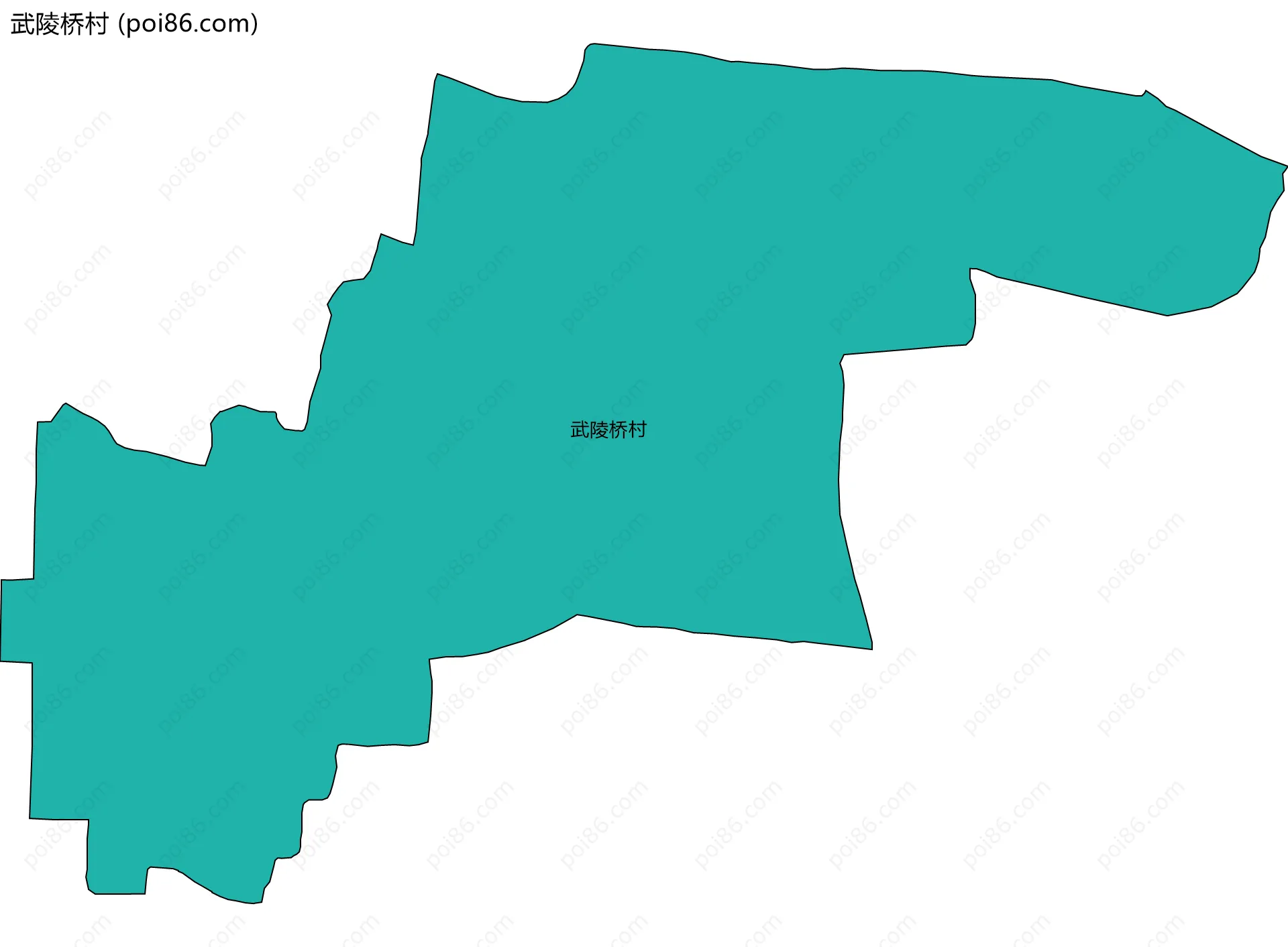 武陵桥村边界地图