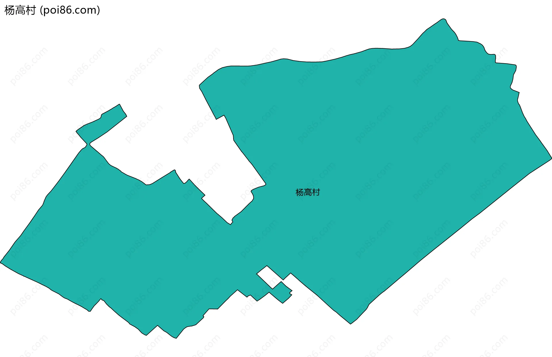 杨高村边界地图