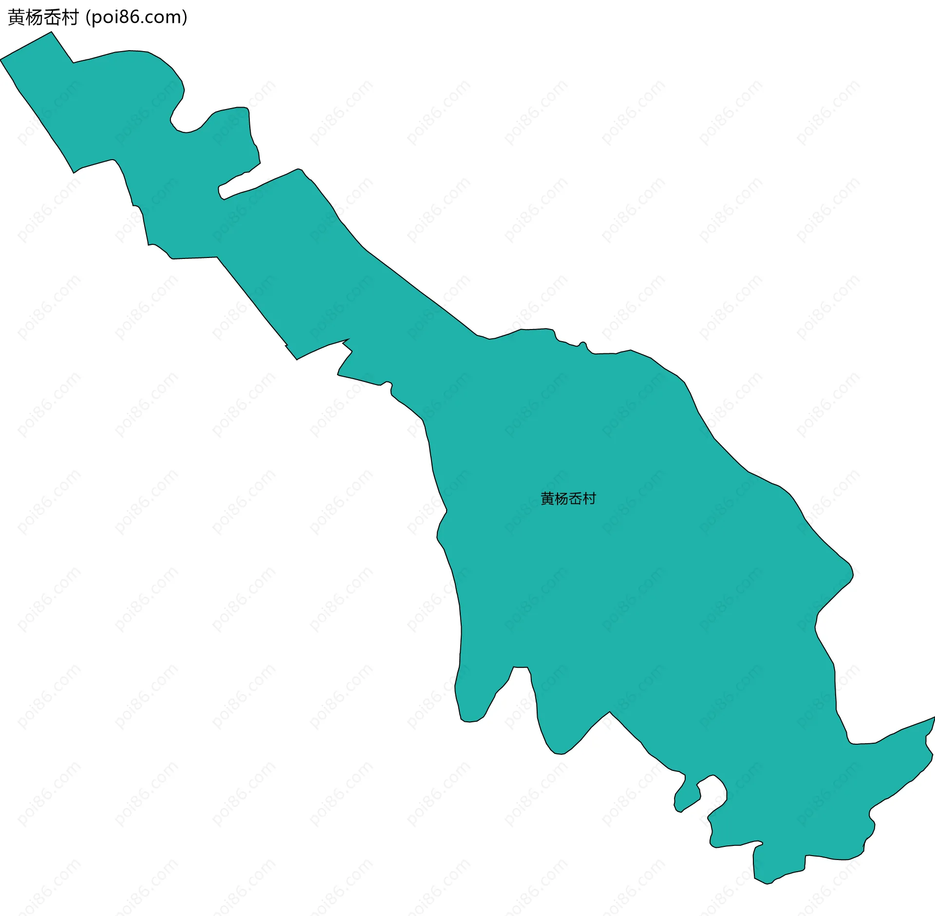 黄杨岙村边界地图