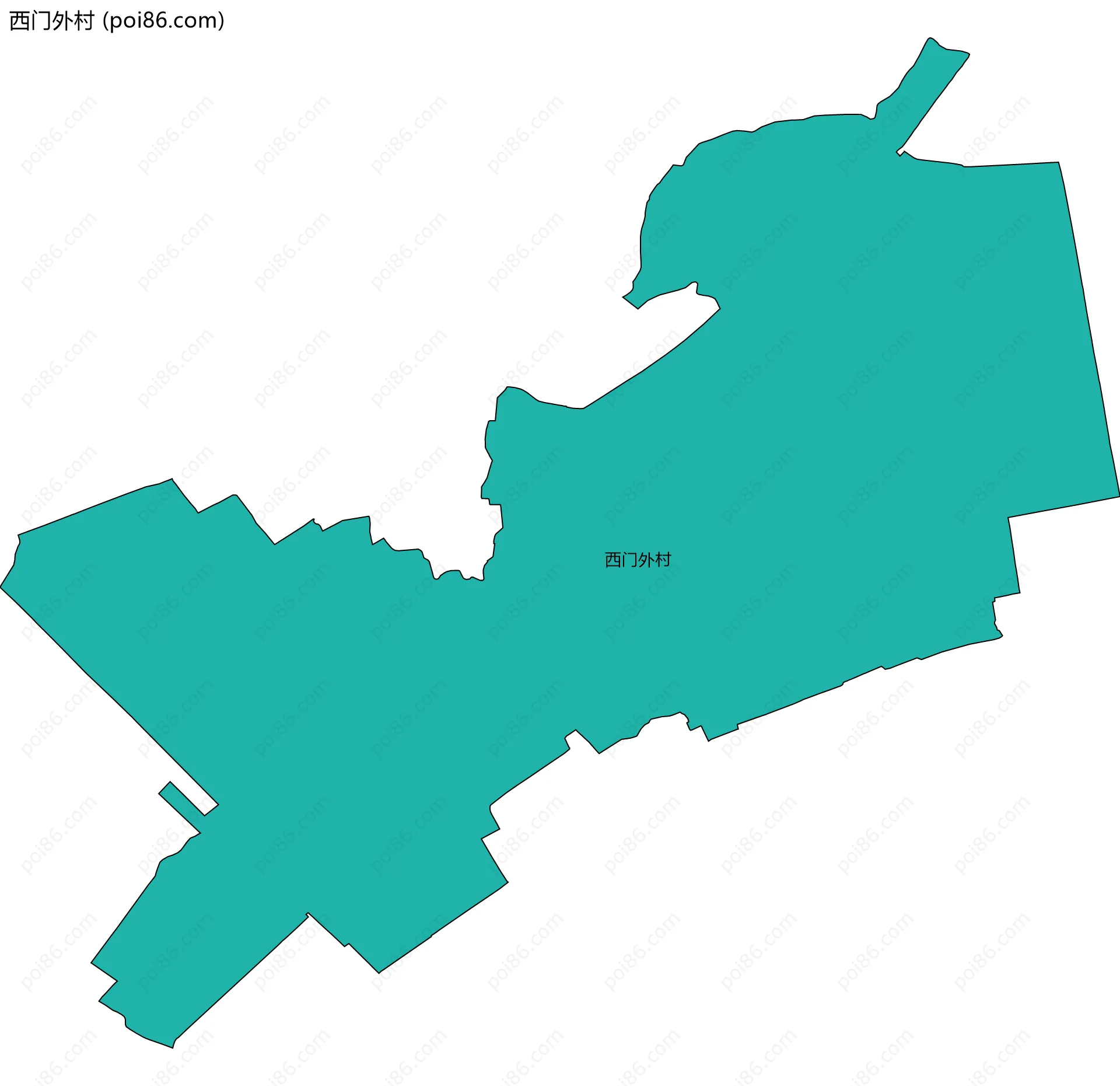 西门外村边界地图